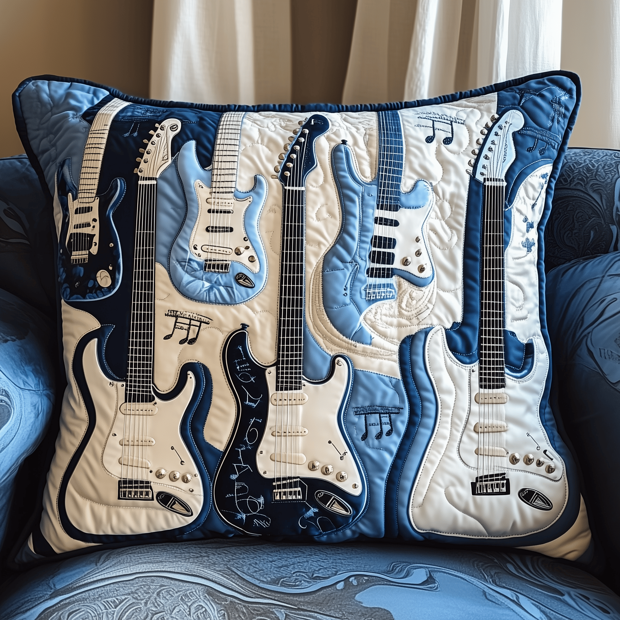Elegant Guitar Quilted Pillow Case A Pillow Case That Brings Joy to Your Nights Elegant Guitar Quilted Pillow Case A Pillow Case That Brings Joy to Your Nights