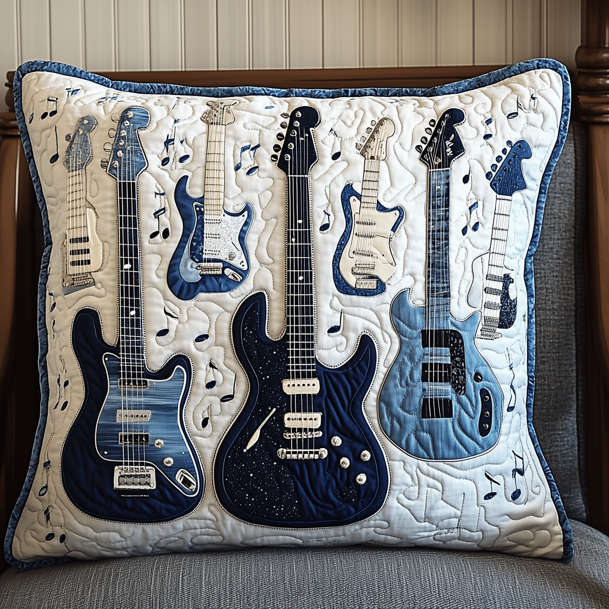Elegant Guitar Quilted Pillow Case Add Elegance to Your Space with Stylish Pillow Cases Elegant Guitar Quilted Pillow Case Add Elegance to Your Space with Stylish Pillow Cases