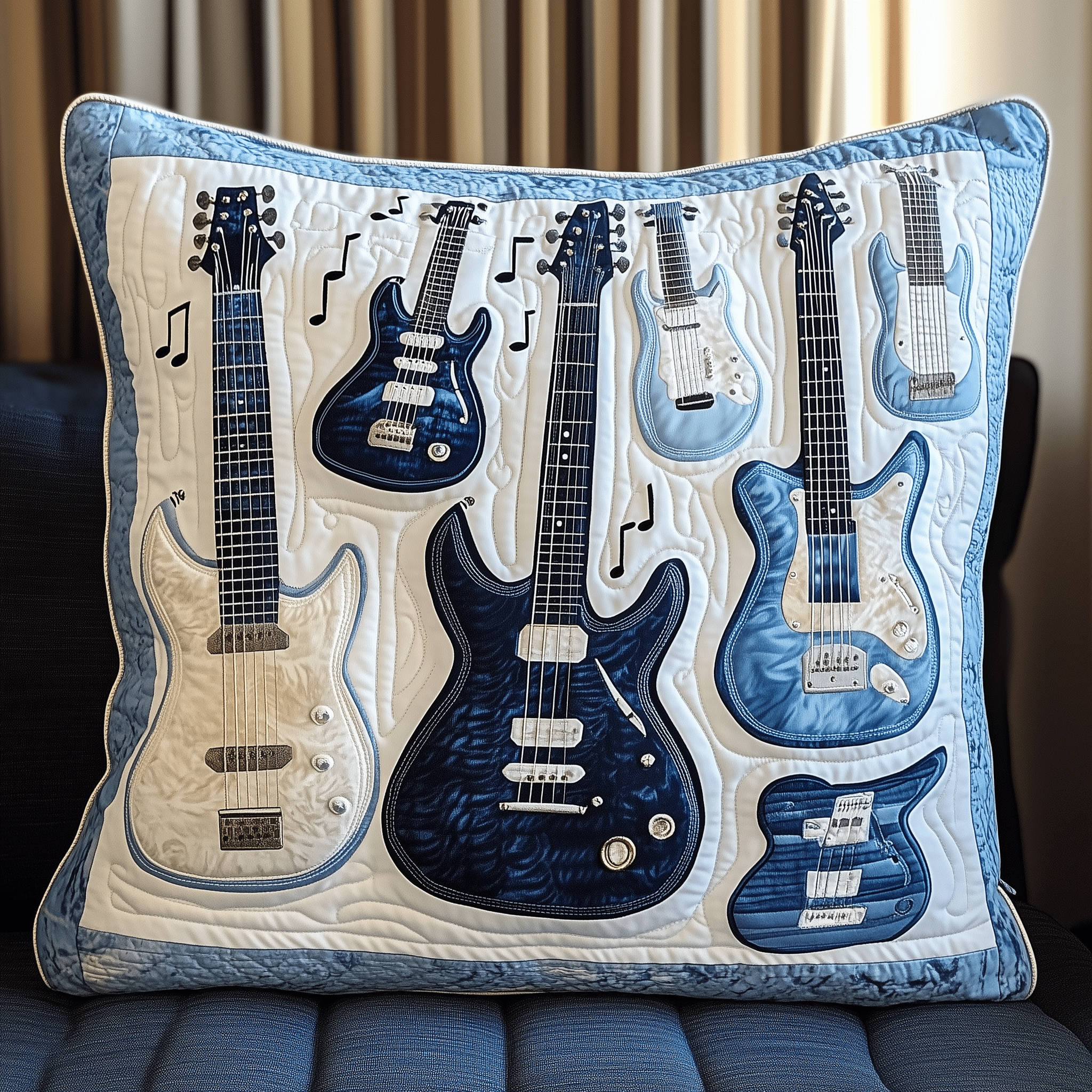 Elegant Guitar Quilted Pillow Case Celebrate Comfort Like Never Before Elegant Guitar Quilted Pillow Case Celebrate Comfort Like Never Before