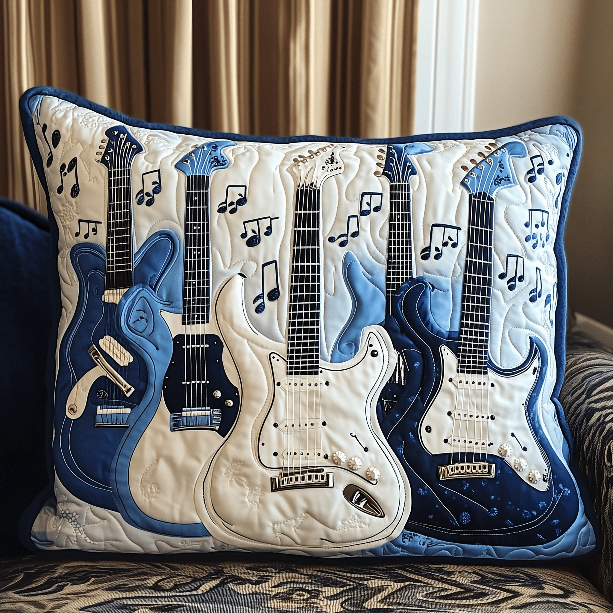 Elegant Guitar Quilted Pillow Case Feel Loved Every Night with Our Pillow Cases Elegant Guitar Quilted Pillow Case Feel Loved Every Night with Our Pillow Cases