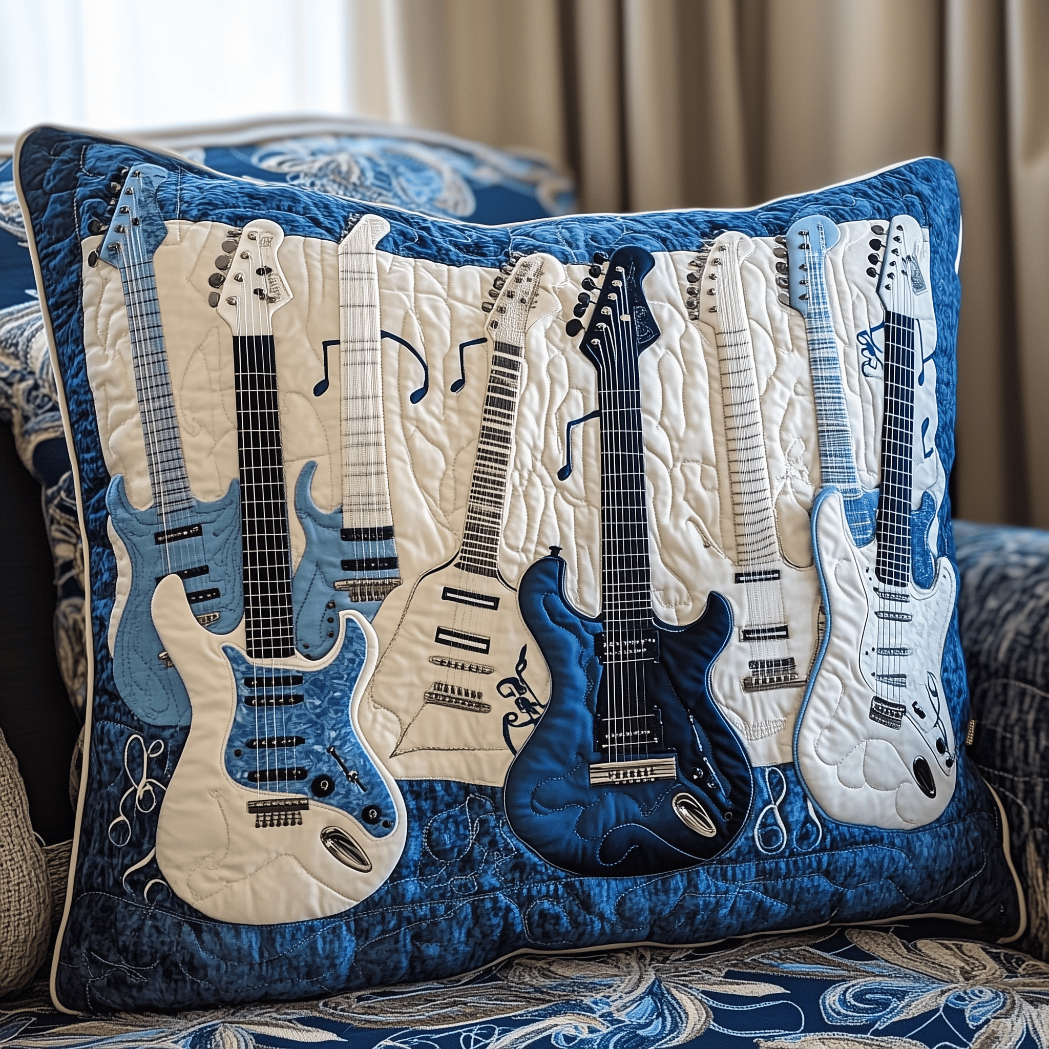 Elegant Guitar Quilted Pillow Case Silky Smooth Pillow Cases for a Luxurious Night Elegant Guitar Quilted Pillow Case Silky Smooth Pillow Cases for a Luxurious Night
