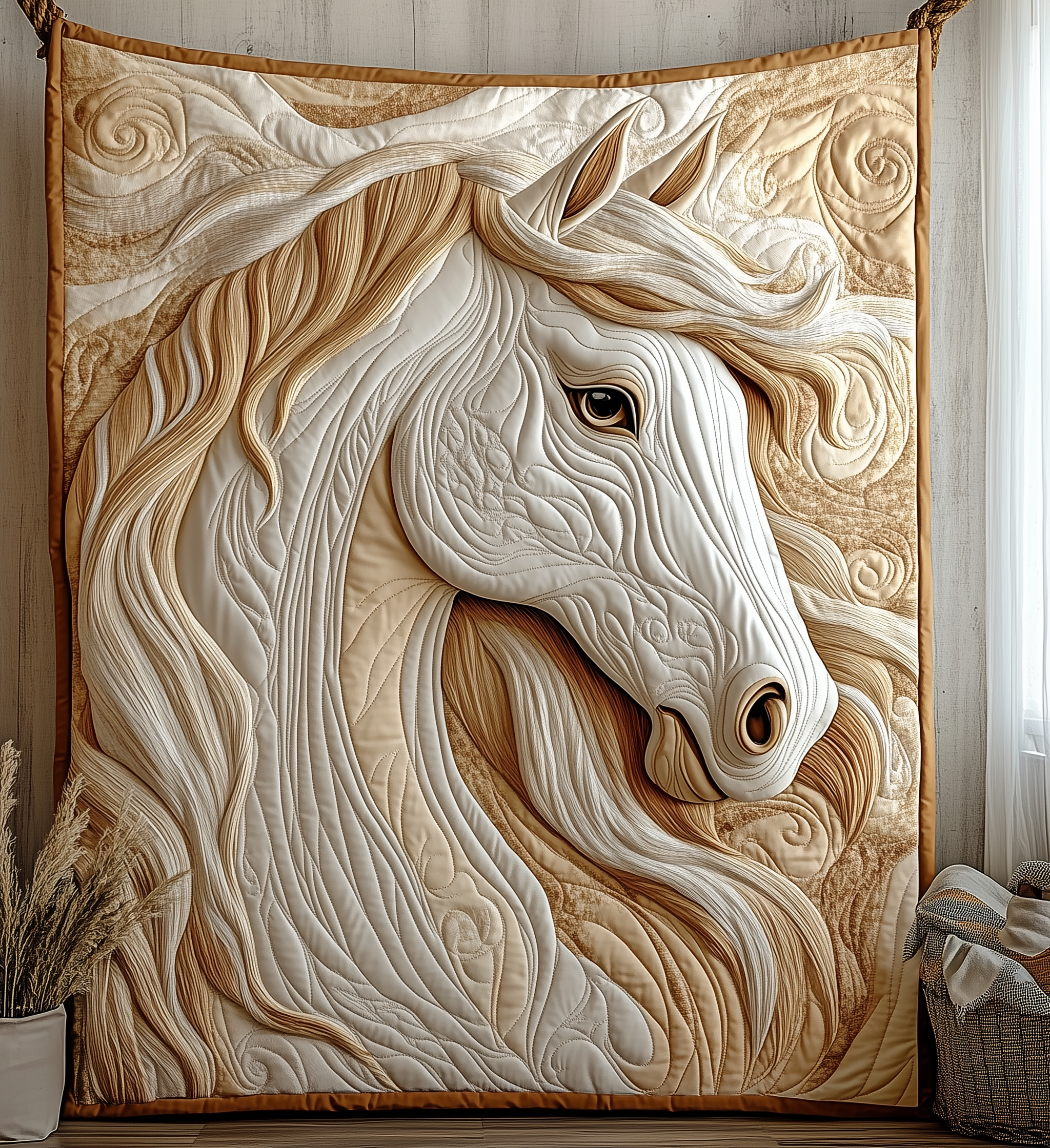 Elegant Horse Quilted Blanket Cute Unique Blanket Item Merch Gifts For Horsey Ladies Elegant Horse Quilted Blanket Cute Unique Blanket Item Merch Gifts For Horsey Ladies