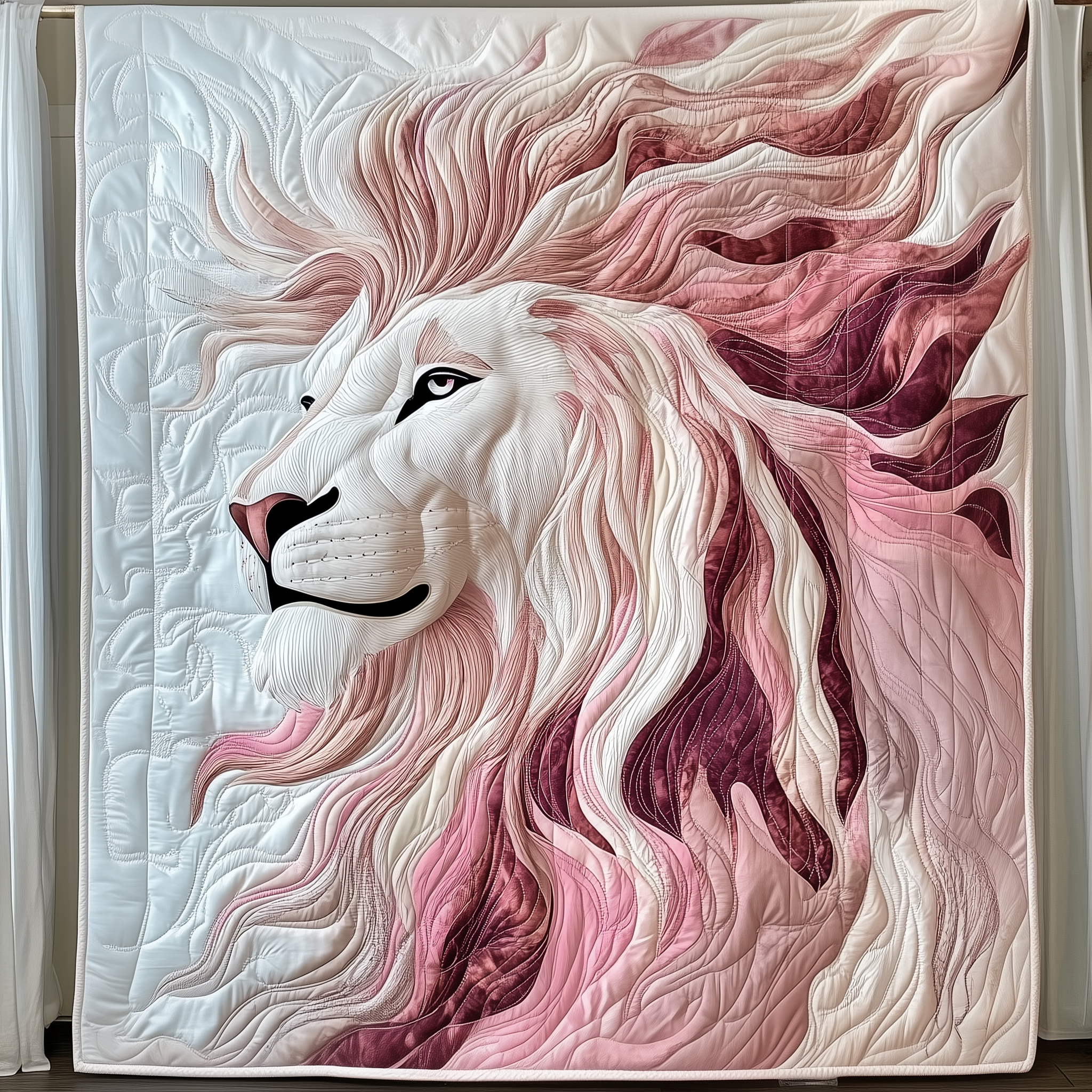 Elegant Lion Quilted Blanket Best Throw Blanket Lion Gifts For Him Elegant Lion Quilted Blanket Best Throw Blanket Lion Gifts For Him