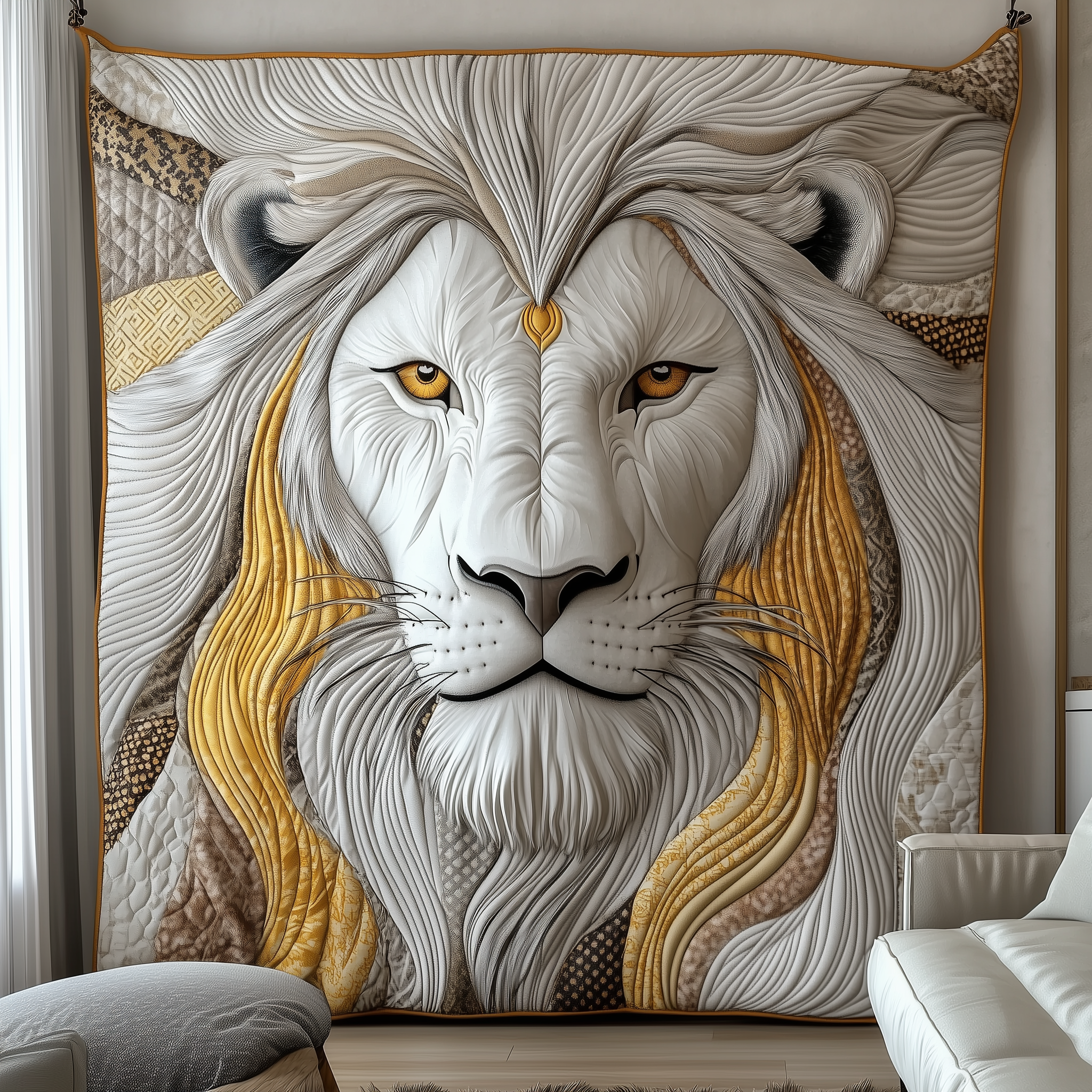 Elegant Mane Lion Quilted Blanket Best Throw Blanket Lion Gifts For Men Elegant Mane Lion Quilted Blanket Best Throw Blanket Lion Gifts For Men