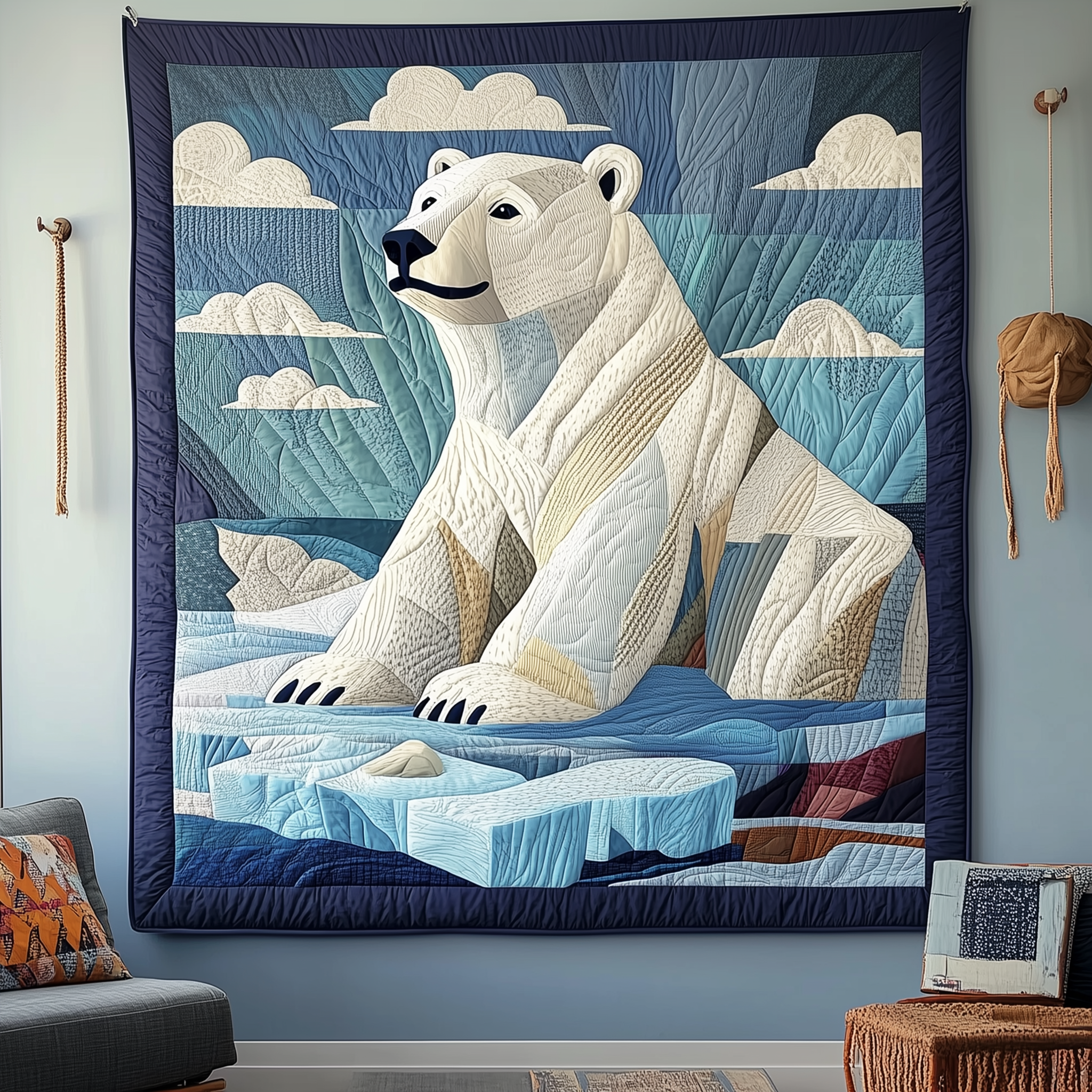 Elegant Polar Bear Quilted Blanket Best Throw Blanket Bear Theme Gifts Elegant Polar Bear Quilted Blanket Best Throw Blanket Bear Theme Gifts