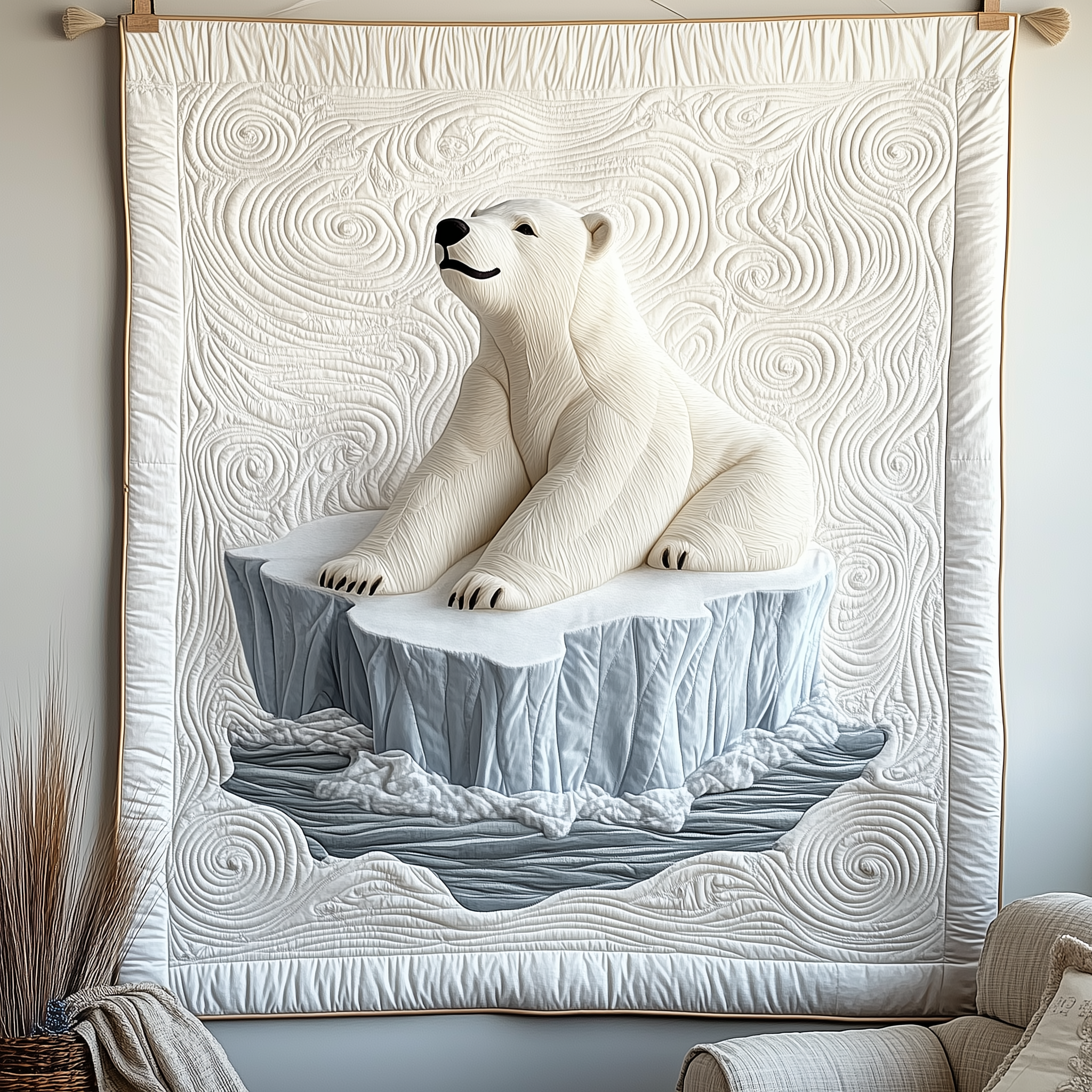 Elegant Polar Bear Quilted Blanket Best Throw Blanket Gifts For Bear Lovers Elegant Polar Bear Quilted Blanket Best Throw Blanket Gifts For Bear Lovers