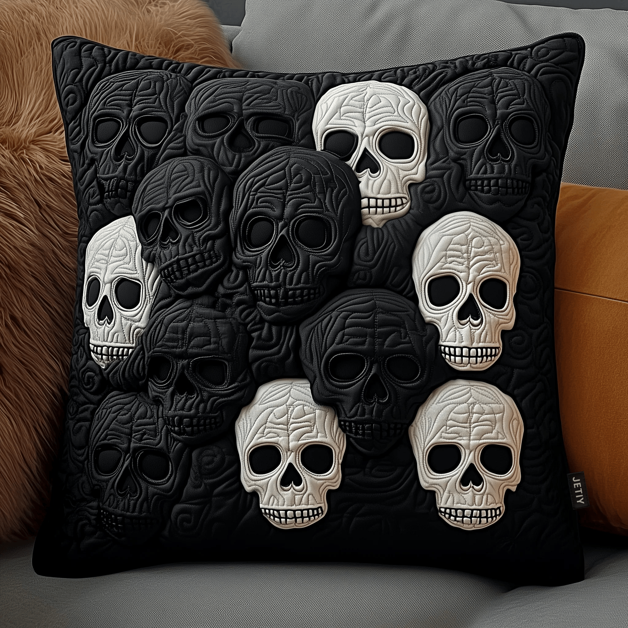 Elegant Skull Quilted Pillow Case A Durable Pillow Case for LongLasting Comfort Elegant Skull Quilted Pillow Case A Durable Pillow Case for LongLasting Comfort