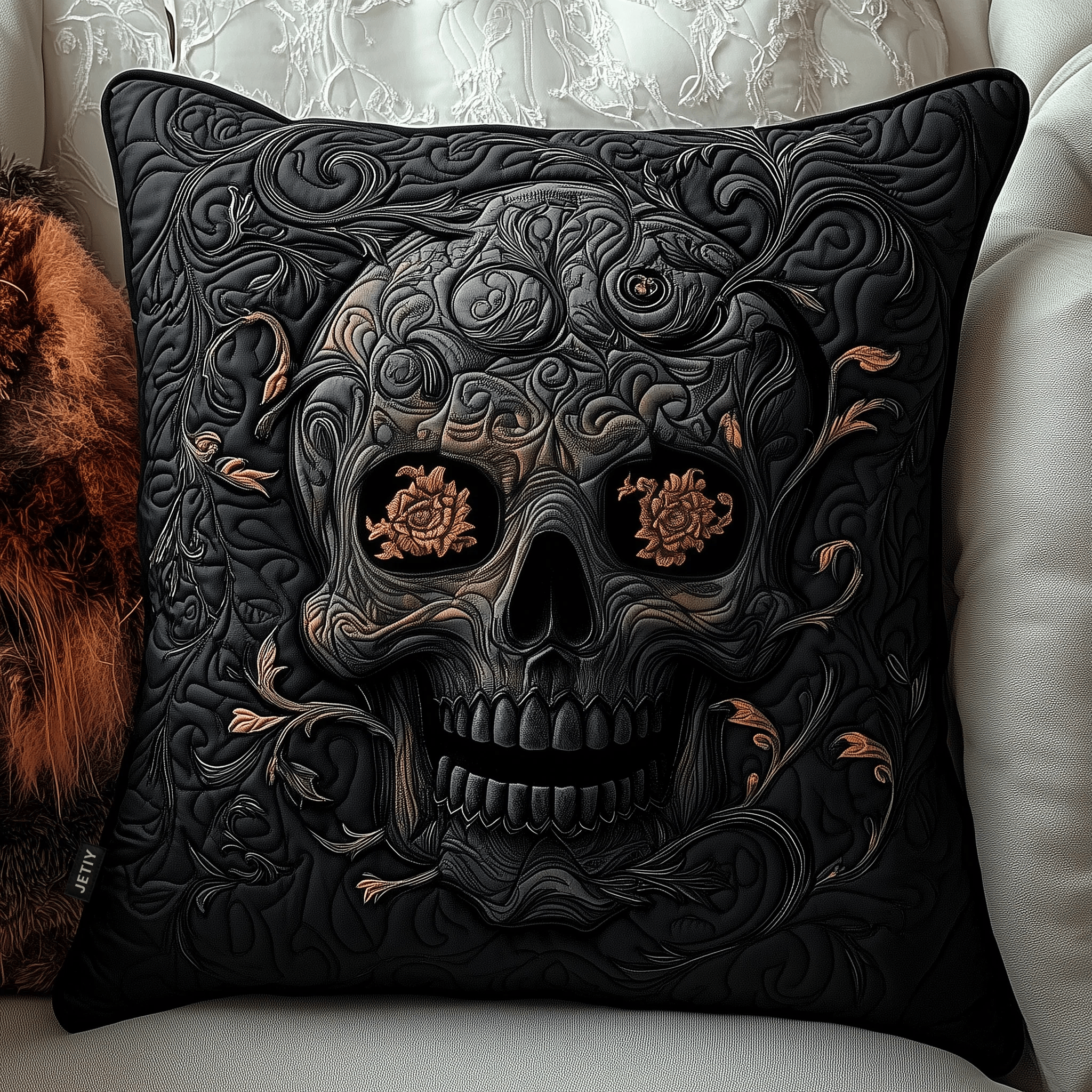 Elegant Skull Quilted Pillow Case Sleep Healthier with Hypoallergenic Pillow Cases Elegant Skull Quilted Pillow Case Sleep Healthier with Hypoallergenic Pillow Cases