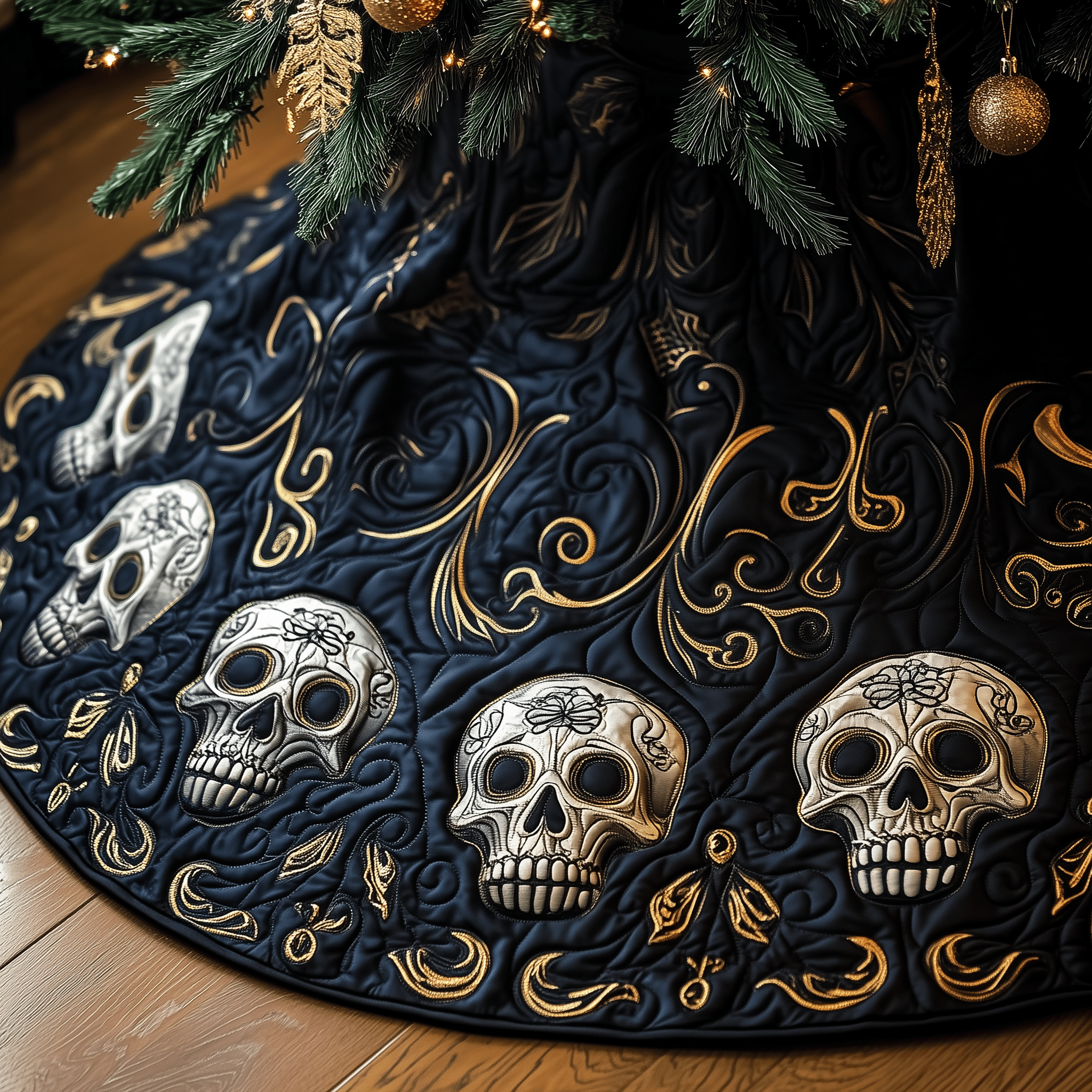Elegant Skull Quilted Tree Skirt Celebrate Stress-Free with a Tree Skirt That Works Elegant Skull Quilted Tree Skirt Celebrate Stress-Free with a Tree Skirt That Works
