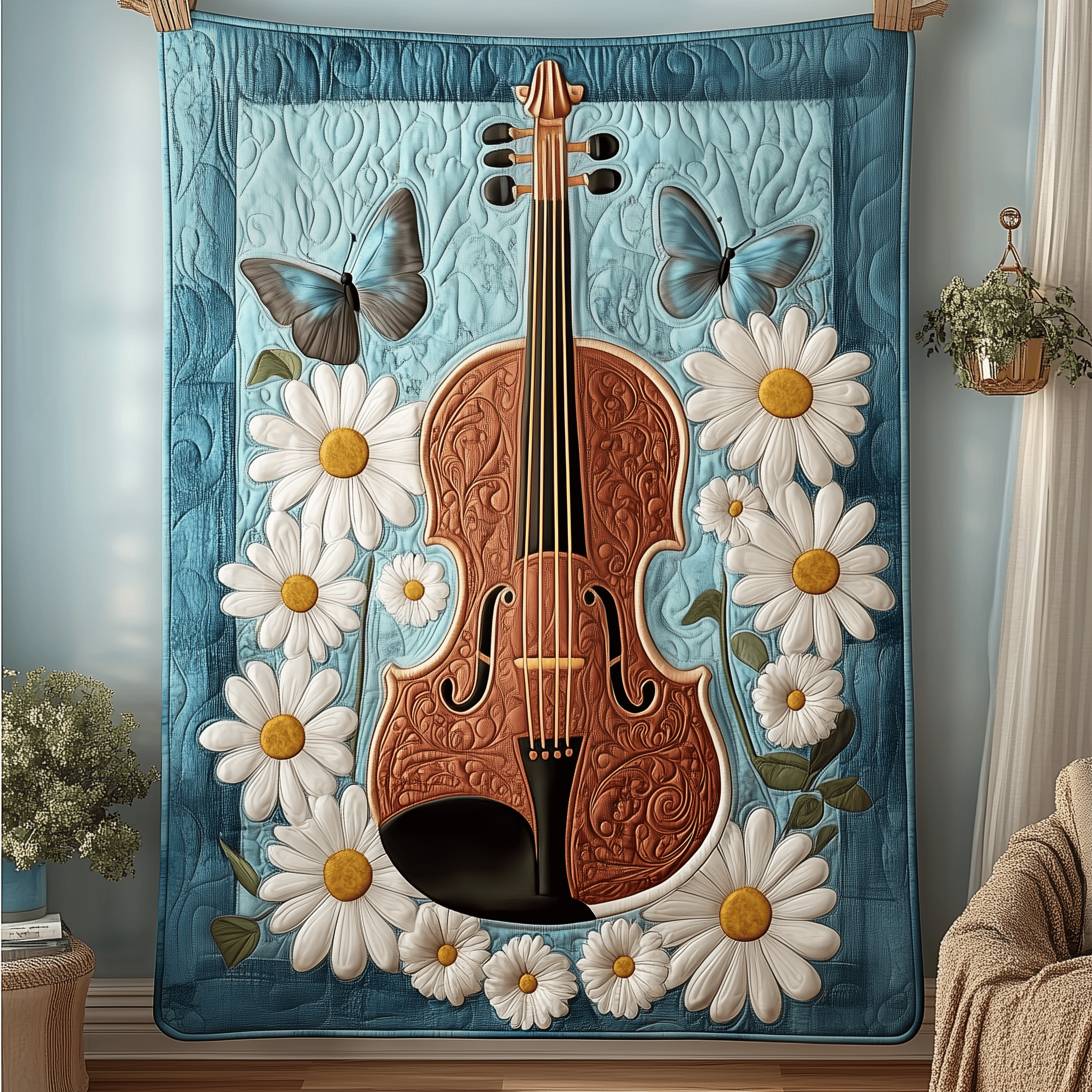 Elegant Violin Quilted Blanket Feel Prepared for Any Occasion with a Versatile Blanket Elegant Violin Quilted Blanket Feel Prepared for Any Occasion with a Versatile Blanket