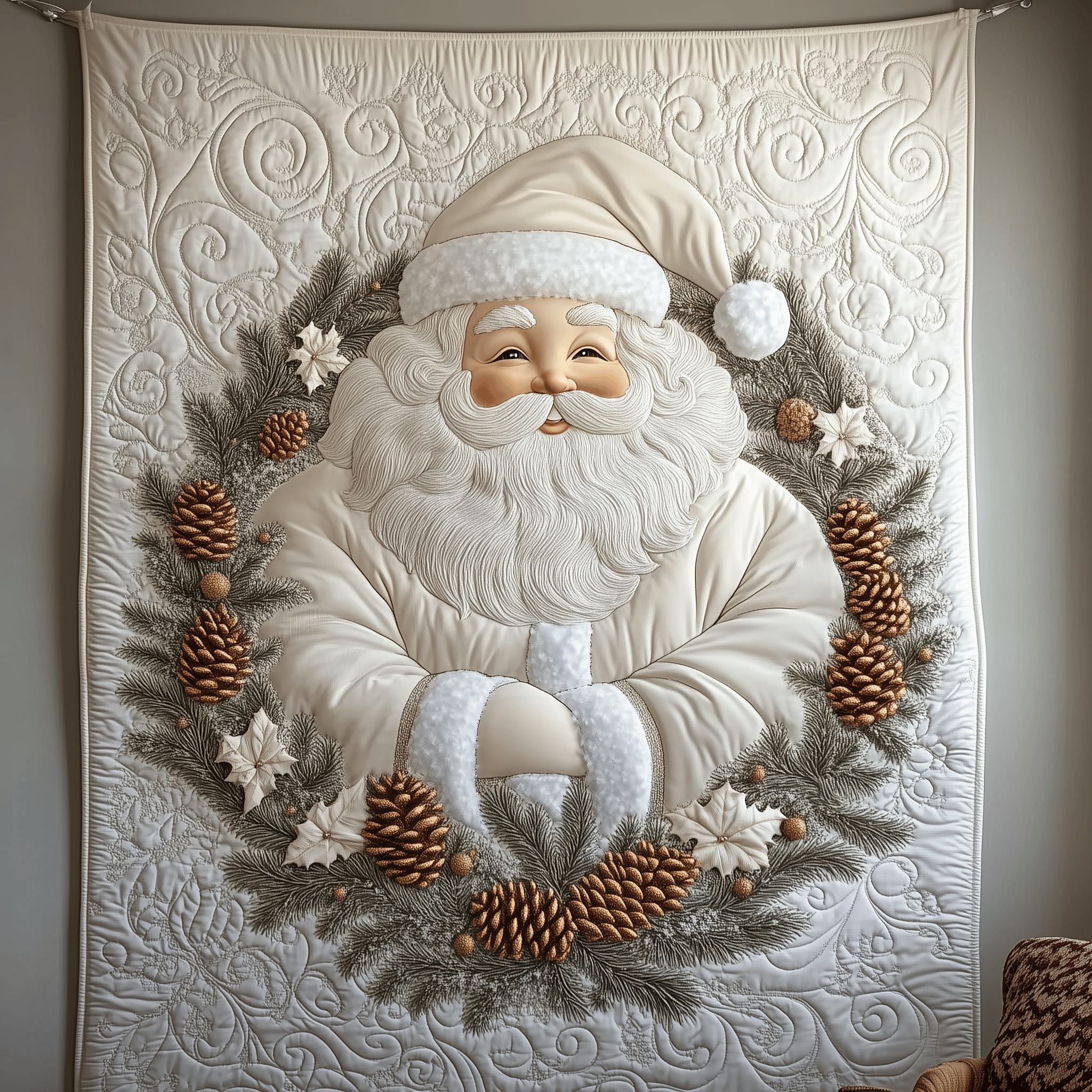 Elegant White Santa Claus Quilted Blanket Feel At Ease with a Blanket That's Perfectly Practical Elegant White Santa Claus Quilted Blanket Feel At Ease with a Blanket That's Perfectly Practical