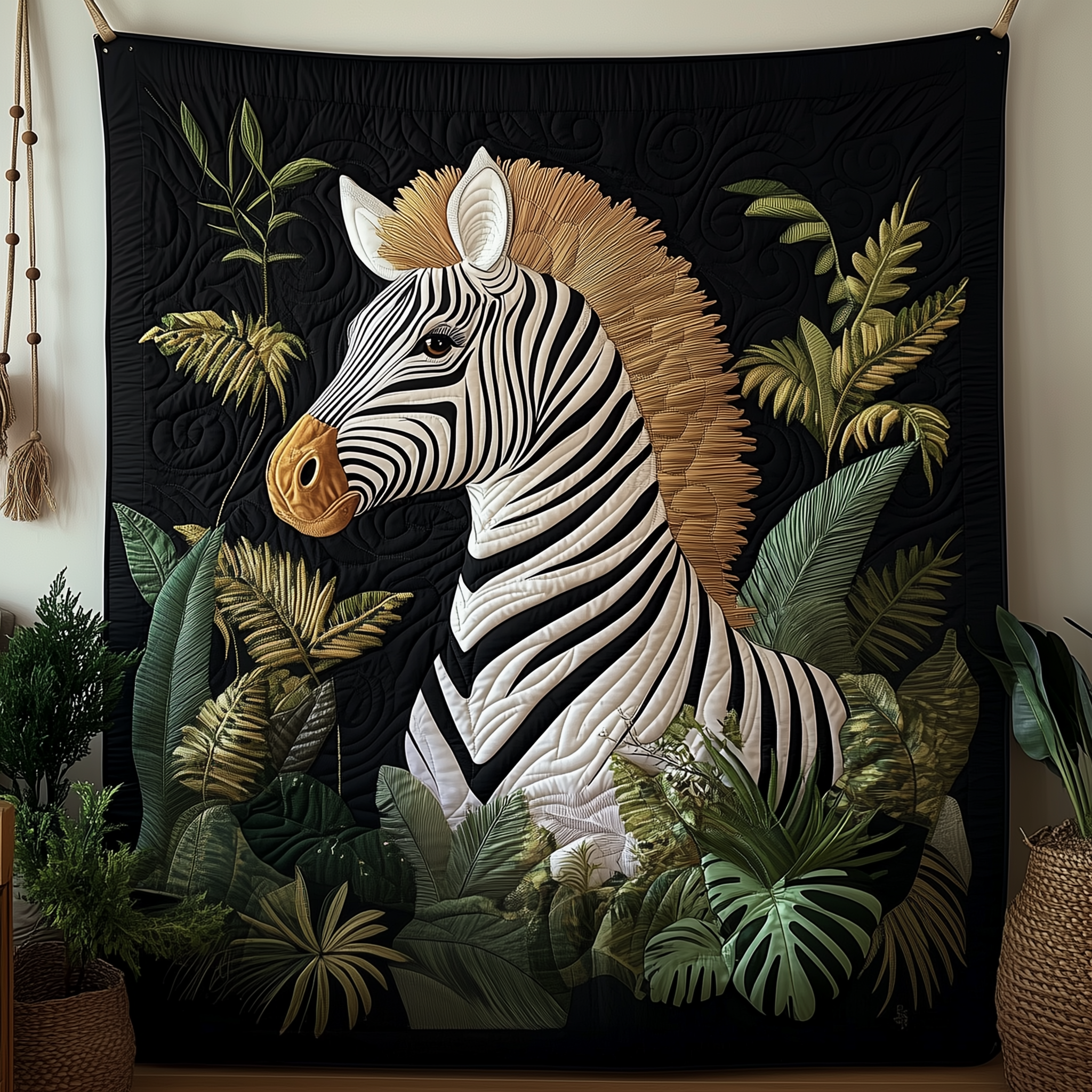 Elegant Zebra Quilted Blanket Throw Blanket Zebra Gifts For Her Elegant Zebra Quilted Blanket Throw Blanket Zebra Gifts For Her