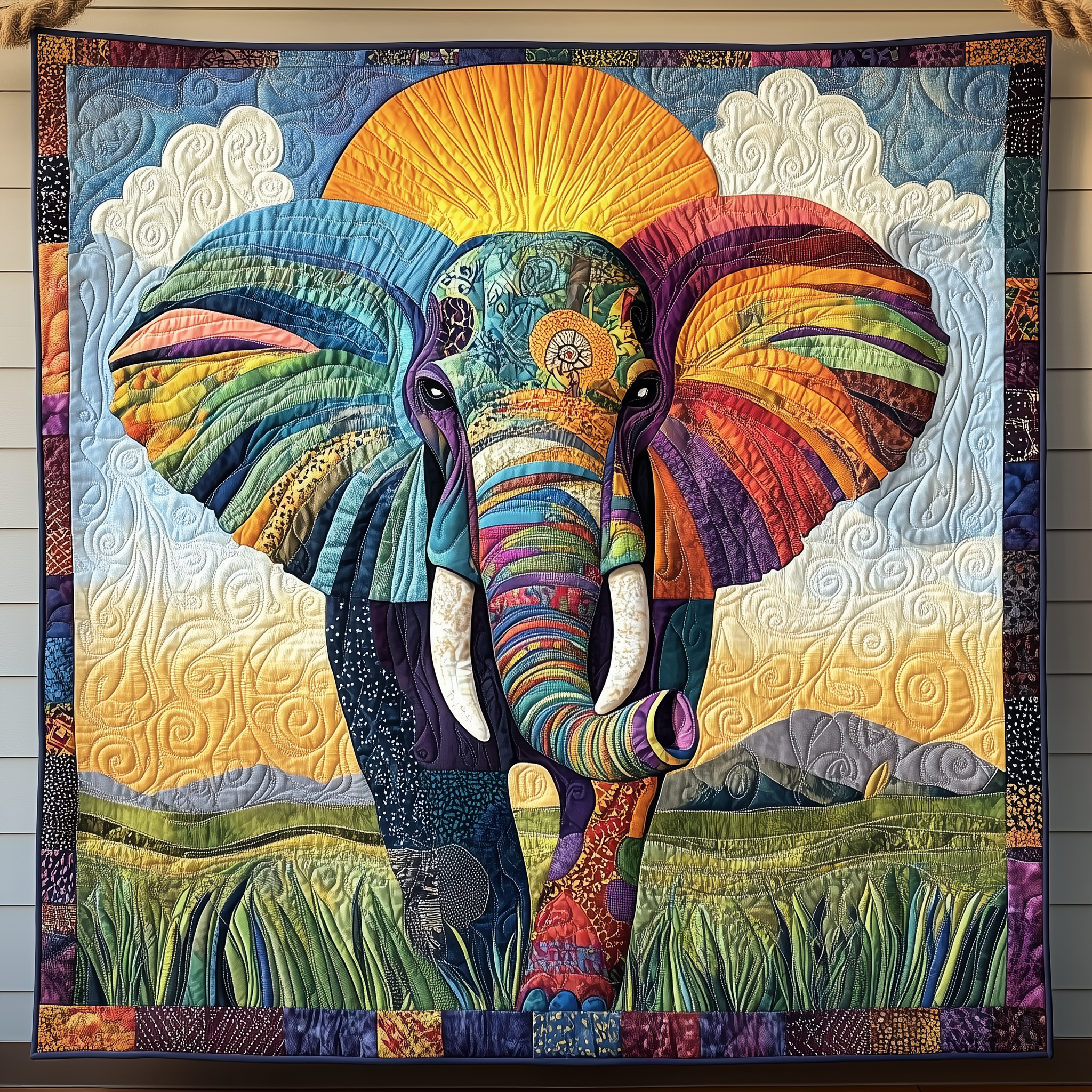 Elephant Embrace Quilted Blanket Best Throw Blanket Elephant Gifts For Him Elephant Embrace Quilted Blanket Best Throw Blanket Elephant Gifts For Him