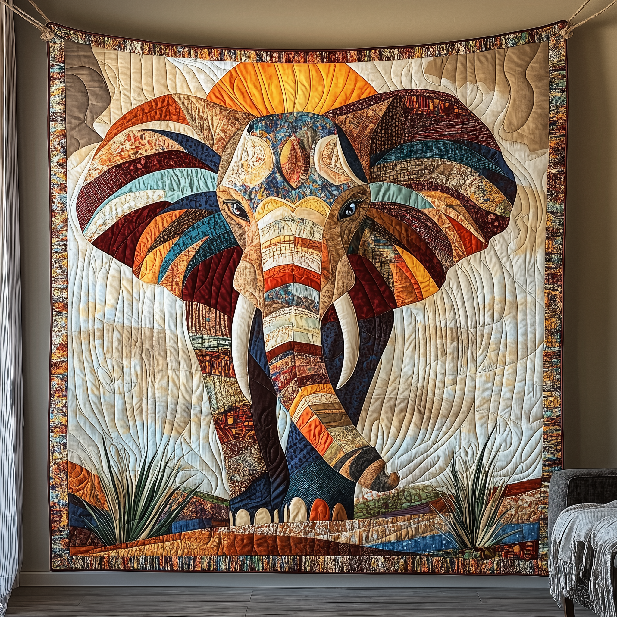 Elephant Embrace Quilted Blanket Best Throw Blanket Elephant Lover Gift Elephant Embrace Quilted Blanket Best Throw Blanket Elephant Lover Gift