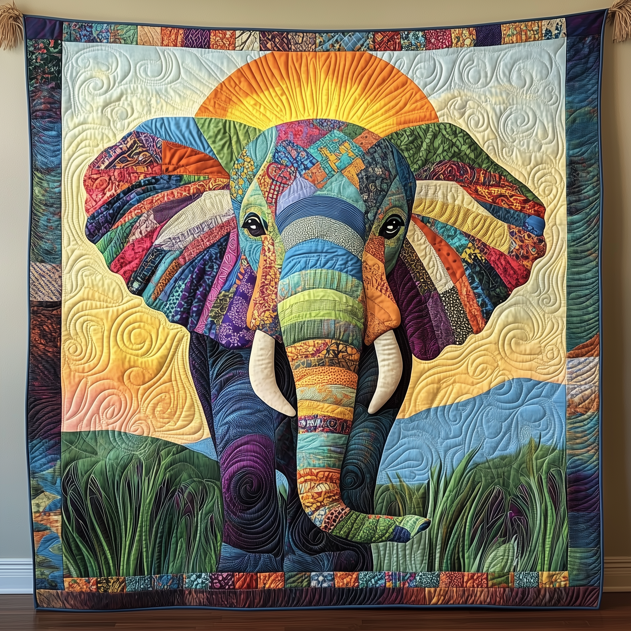 Elephant Embrace Quilted Blanket Best Throw Blanket Elephant Themed Gifts Elephant Embrace Quilted Blanket Best Throw Blanket Elephant Themed Gifts