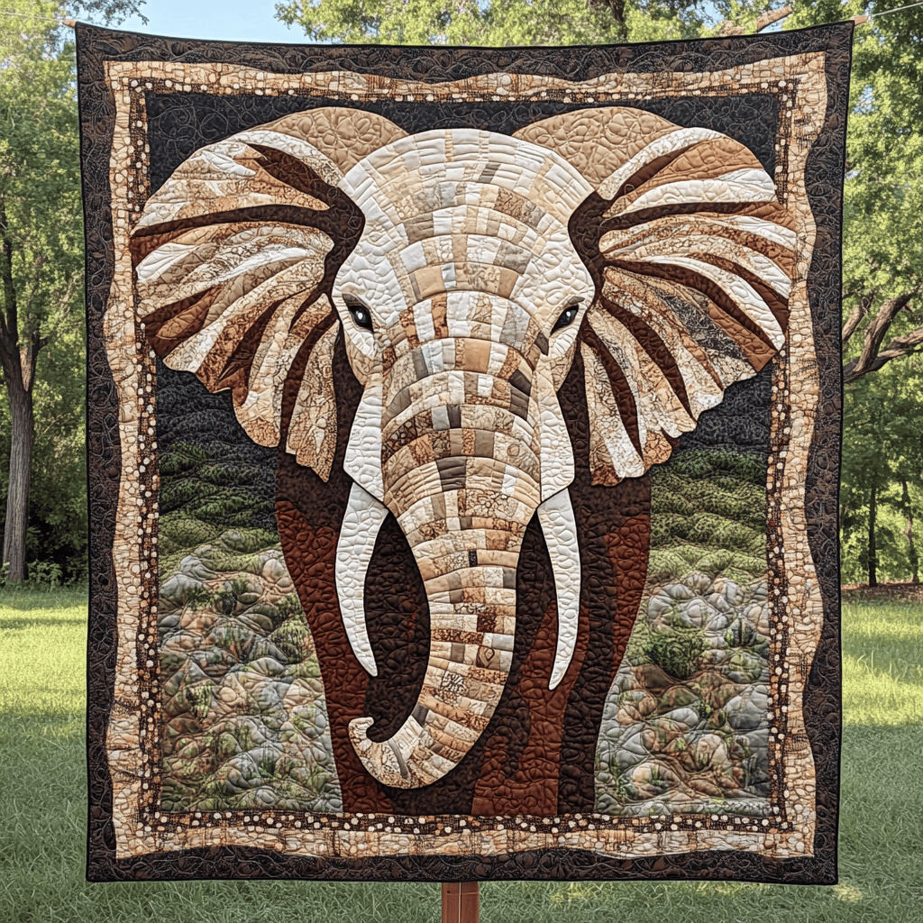 Elephant Majesty Quilted Blanket Elephant Gifts For Women Elephant Majesty Quilted Blanket Elephant Gifts For Women