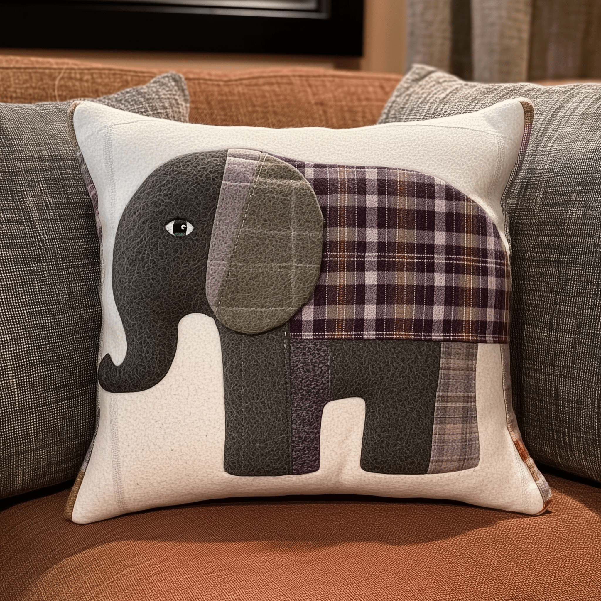 Elephant Patchwork Quilted Pillow Case Add Elegance to Your Space with Stylish Pillow Cases Elephant Patchwork Quilted Pillow Case Add Elegance to Your Space with Stylish Pillow Cases