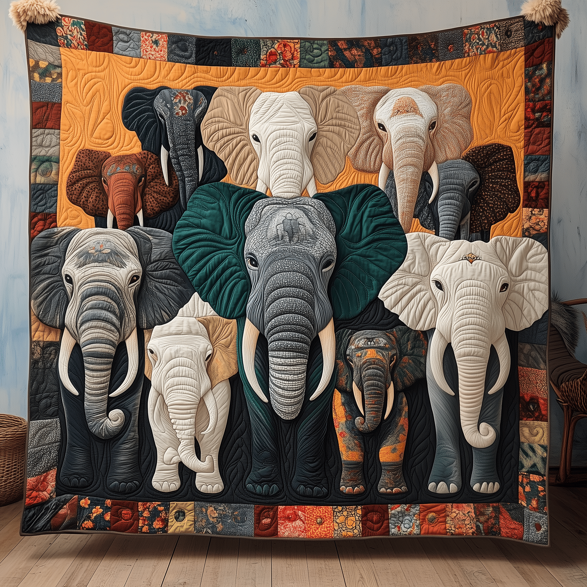 Elephant Quilted Blanket Snuggle Up with a Blanket That Brings Everyone Closer Elephant Quilted Blanket Snuggle Up with a Blanket That Brings Everyone Closer