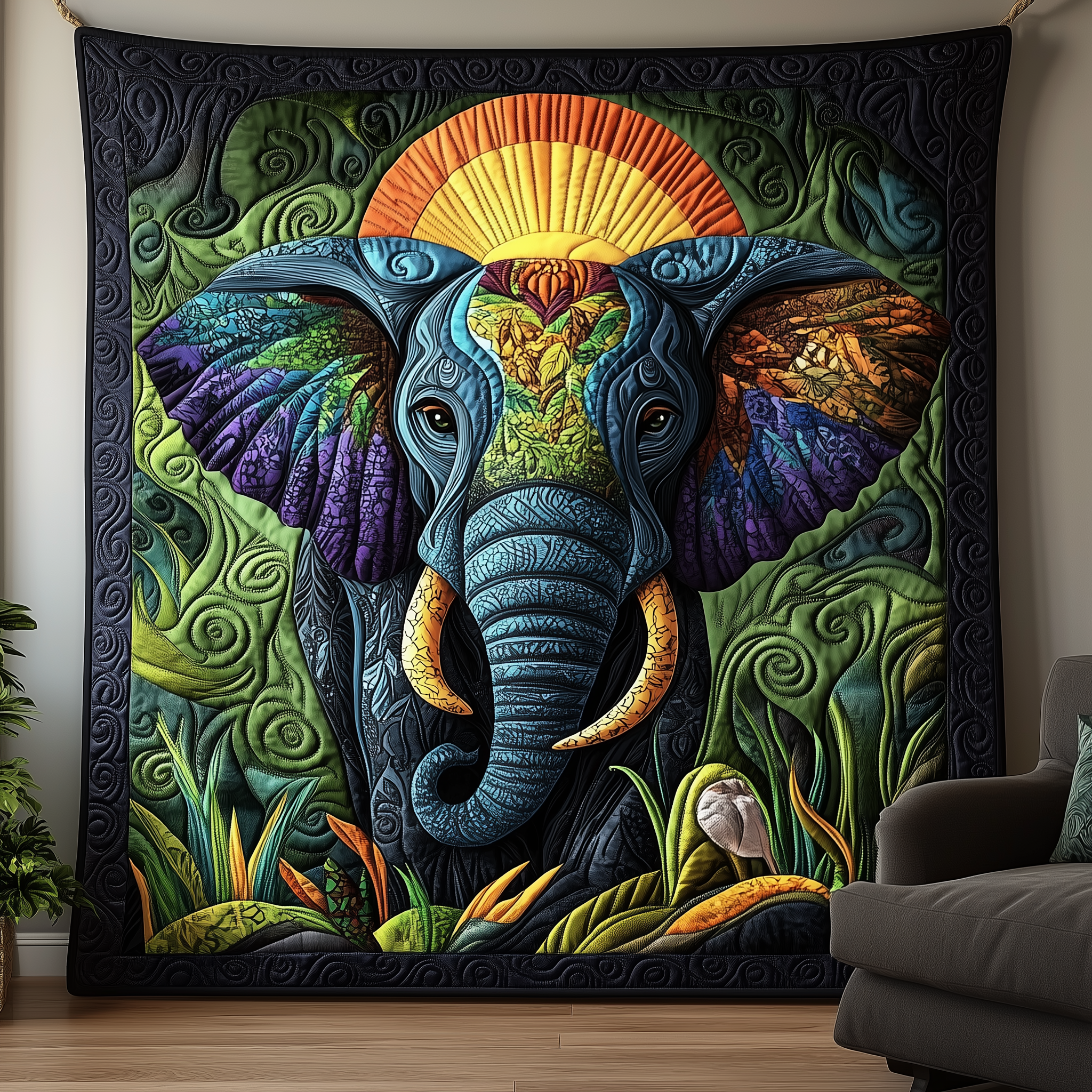 Elephant Wild Guardian Quilted Blanket Best Throw Blanket Birthday Gifts For Elephant Lovers Elephant Wild Guardian Quilted Blanket Best Throw Blanket Birthday Gifts For Elephant Lovers