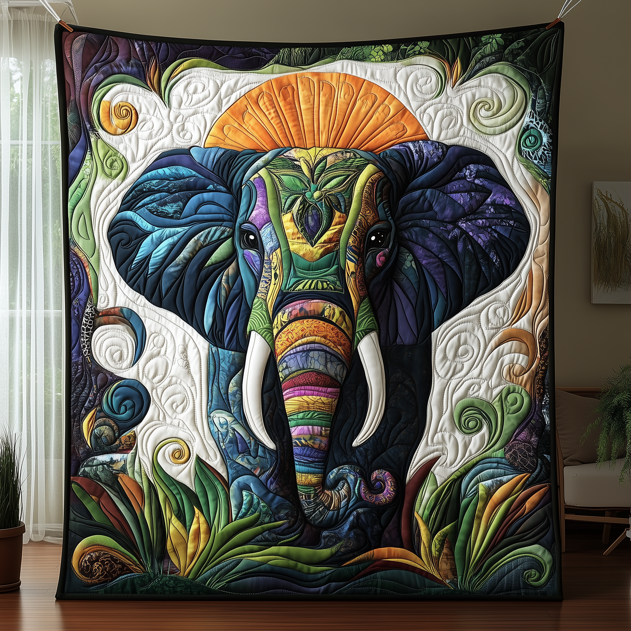 Elephant Wild Guardian Quilted Blanket Best Throw Blanket Elephant Gifts For Him Her Elephant Wild Guardian Quilted Blanket Best Throw Blanket Elephant Gifts For Him Her