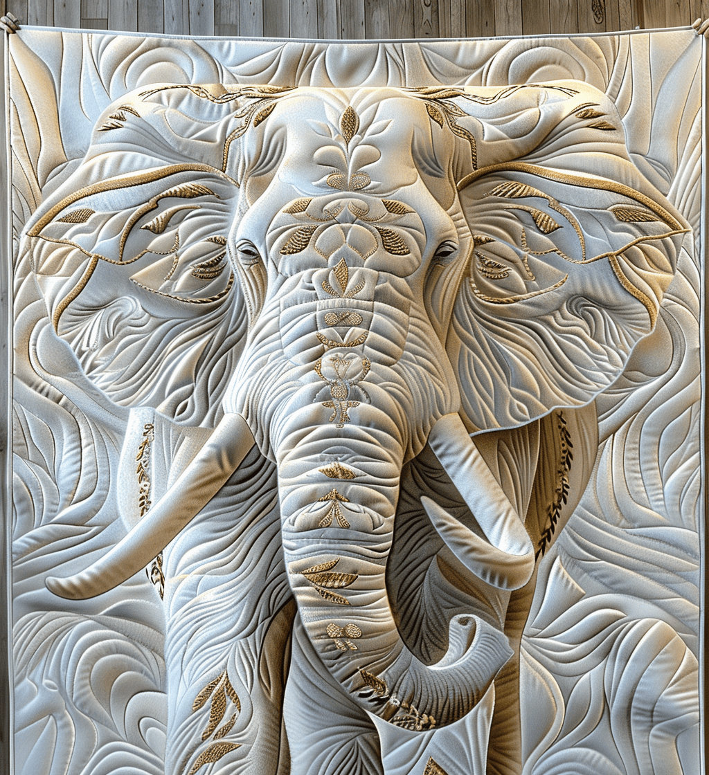 Elephant Wisdom Quilted Blanket Gift For Elephant Lover Elephant Wisdom Quilted Blanket Gift For Elephant Lover