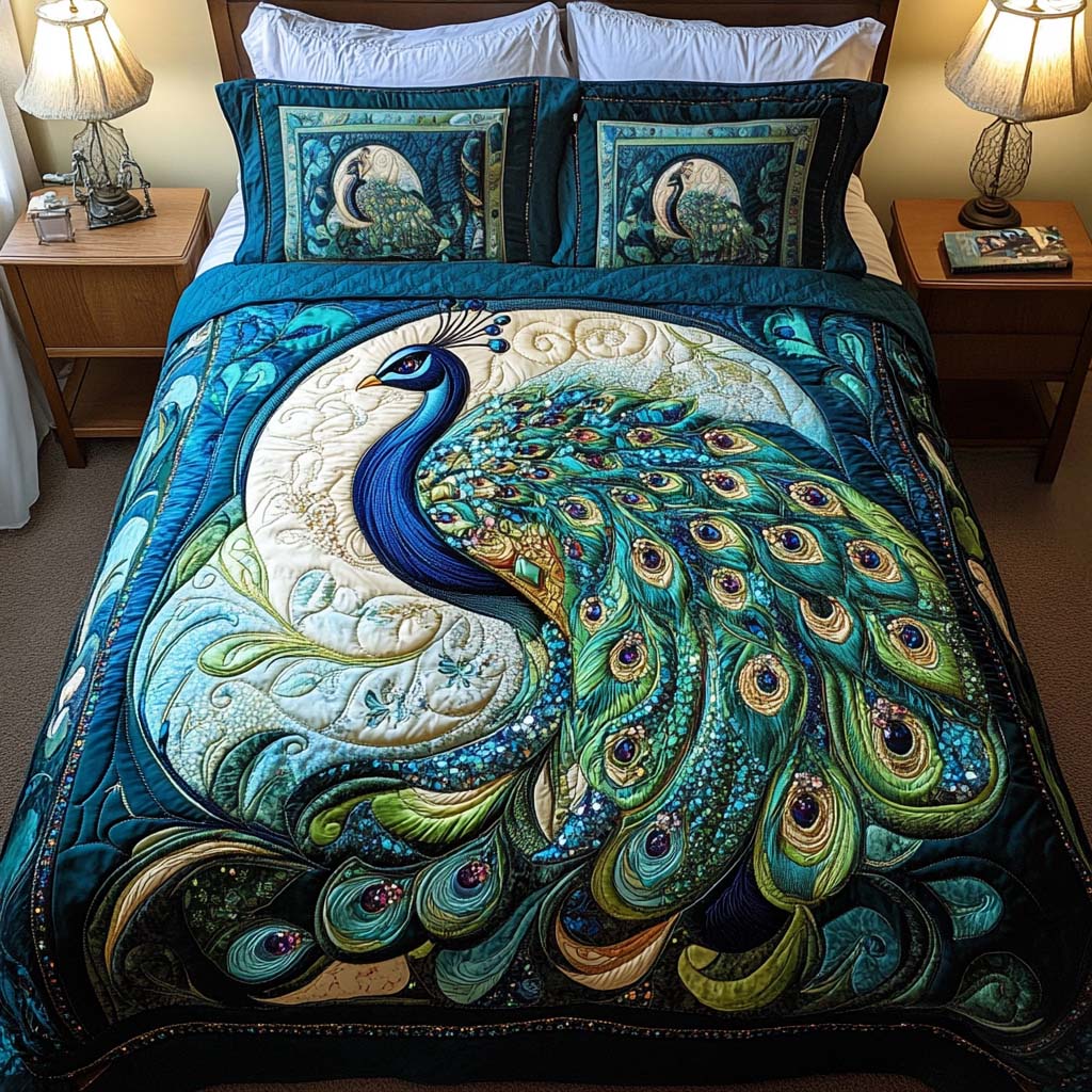 Emerald Elegance Flair Quilted Bedding Set Bird Gifts For Bird Lovers Emerald Elegance Flair Quilted Bedding Set Bird Gifts For Bird Lovers