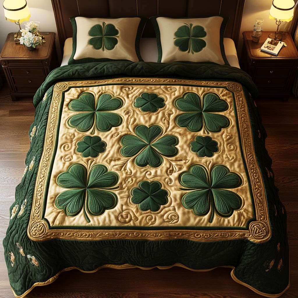 Emerald Whispers Quilted Bedding Set Christmas Gifts For Relatives Emerald Whispers Quilted Bedding Set Christmas Gifts For Relatives