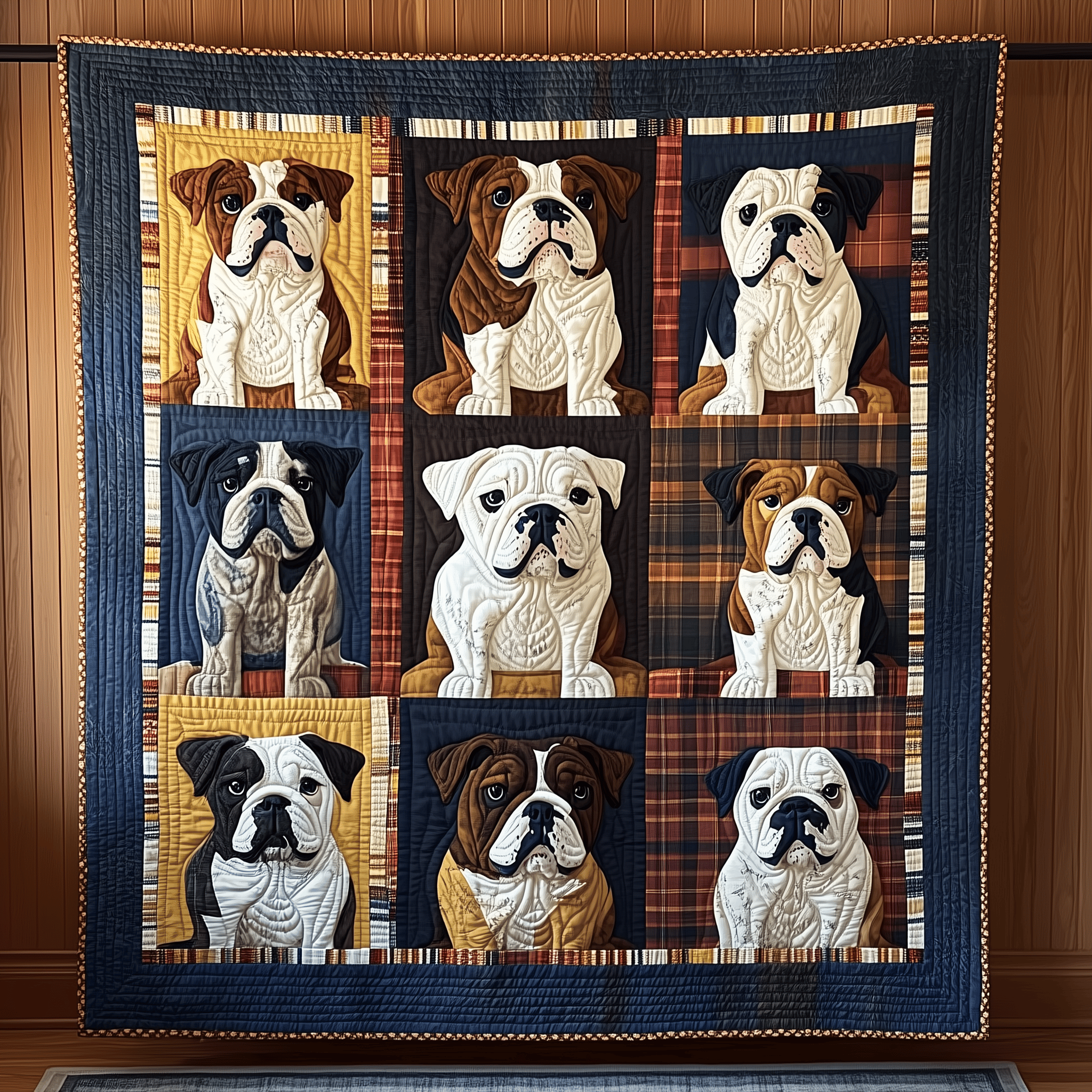 English Bulldog Quilted Blanket Celebrate Your Individuality with a Blanket That Speaks to You English Bulldog Quilted Blanket Celebrate Your Individuality with a Blanket That Speaks to You