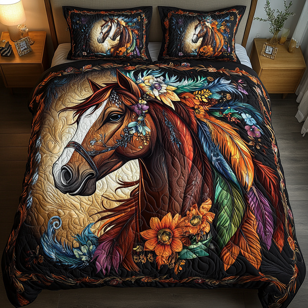 Equestrian Elegance Quilted Bedding Set Unique Horse Gifts For Ladies Equestrian Elegance Quilted Bedding Set Unique Horse Gifts For Ladies