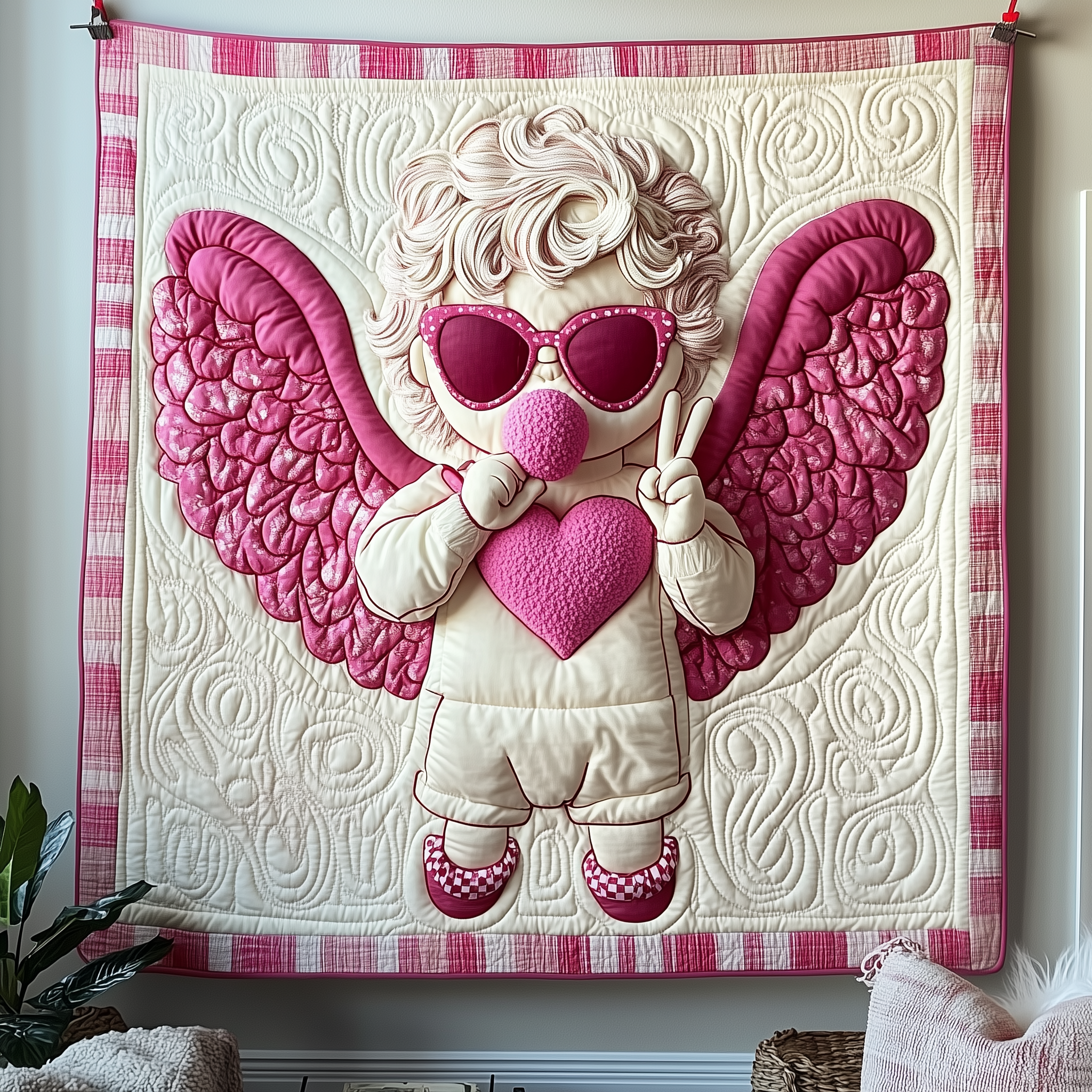 Eternal Love Cupid Quilted Blanket Unique Throw Blanket Item Merch Best Valentine Gift For Girlfriend Eternal Love Cupid Quilted Blanket Unique Throw Blanket Item Merch Best Valentine Gift For Girlfriend