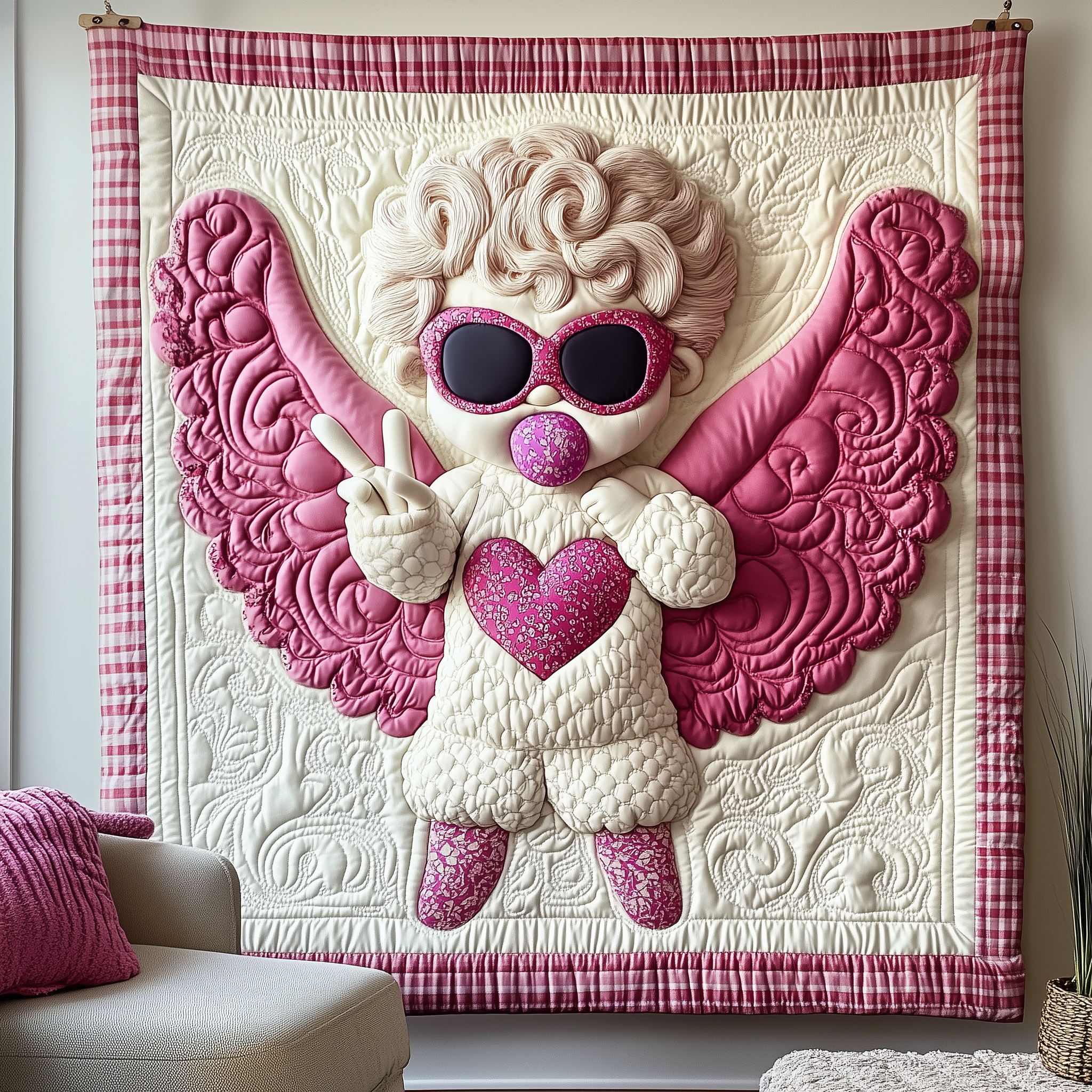 Eternal Love Cupid Quilted Blanket Unique Throw Blanket Item Merch Good Valentine'S Gifts Eternal Love Cupid Quilted Blanket Unique Throw Blanket Item Merch Good Valentine'S Gifts