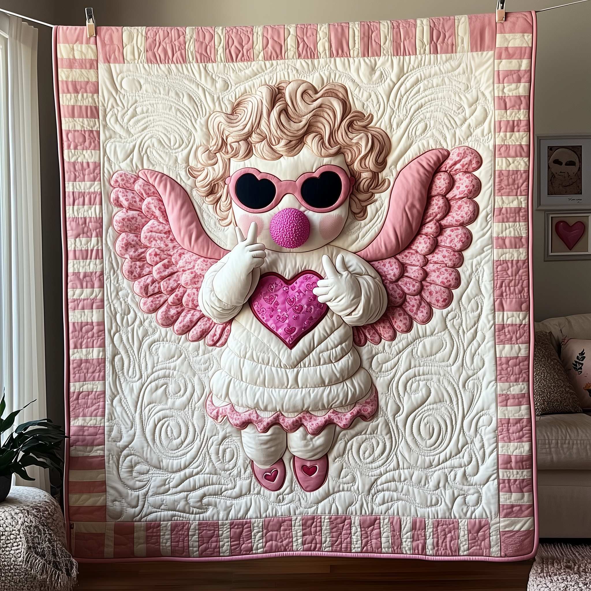 Eternal Love Cupid Quilted Blanket Unique Throw Blanket Item Merch Great Valentines Gifts For Her Eternal Love Cupid Quilted Blanket Unique Throw Blanket Item Merch Great Valentines Gifts For Her