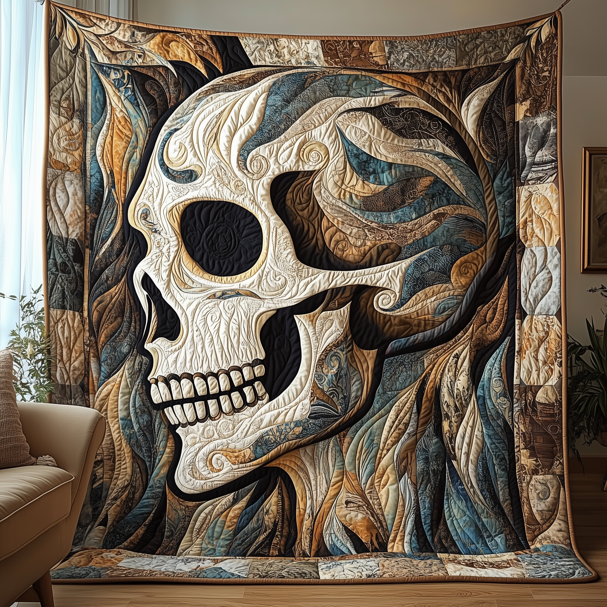 Eternal Solo Skull Quilted Blanket Throw Blankets For Couch Skull Themed Gifts Eternal Solo Skull Quilted Blanket Throw Blankets For Couch Skull Themed Gifts