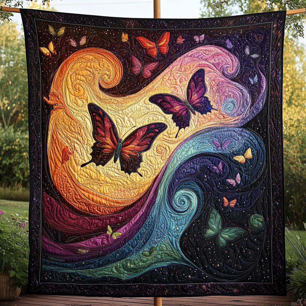 Ethereal Grace Quilted Blanket Butterfly Birthday Gifts Ethereal Grace Quilted Blanket Butterfly Birthday Gifts