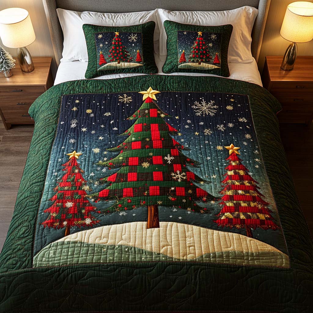 Evergreen Glow Quilted Bedding Set Mom And Daughter Gifts Evergreen Glow Quilted Bedding Set Mom And Daughter Gifts