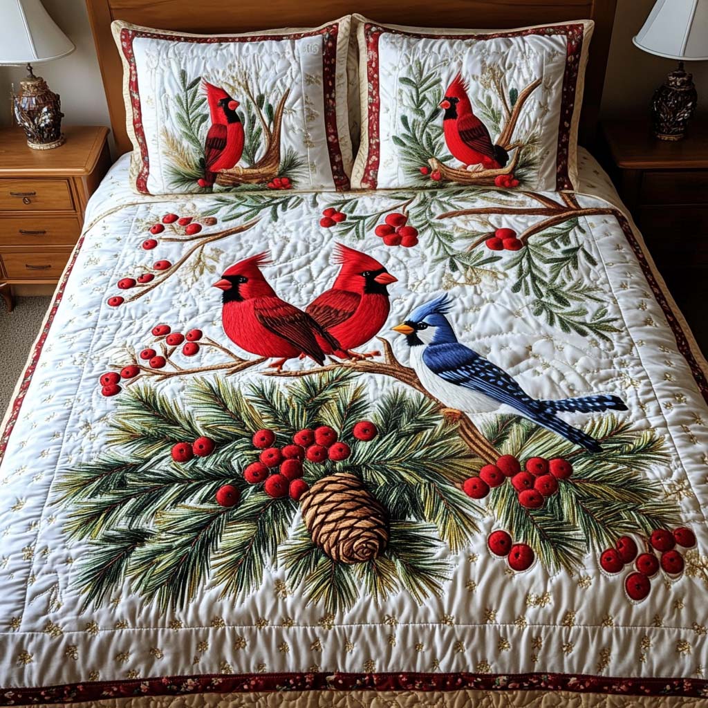 Evergreen Pair Quilted Bedding Set Cool Christmas Gifts Evergreen Pair Quilted Bedding Set Cool Christmas Gifts