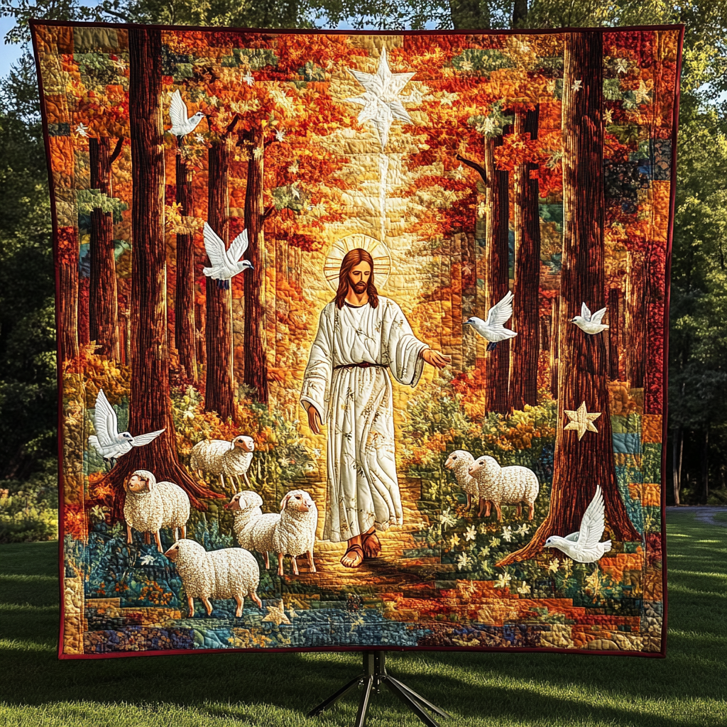 Faith In God Light Of Jesus Quilted Blanket Enjoy Every Moment with a Blanket That Works Anywhere Faith In God Light Of Jesus Quilted Blanket Enjoy Every Moment with a Blanket That Works Anywhere