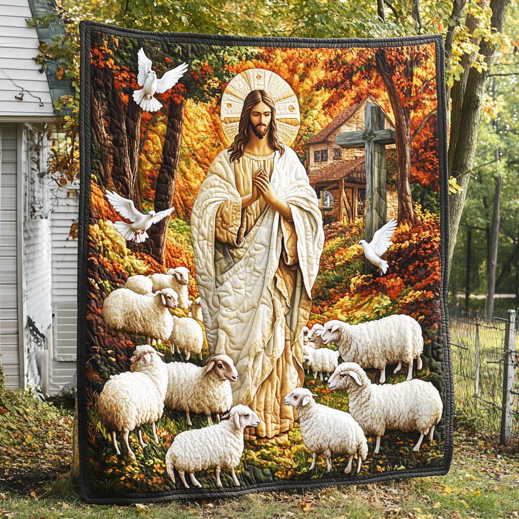 Faith In God Light Of Jesus Quilted Blanket Feel At Ease with a Blanket That's Perfectly Practical Faith In God Light Of Jesus Quilted Blanket Feel At Ease with a Blanket That's Perfectly Practical