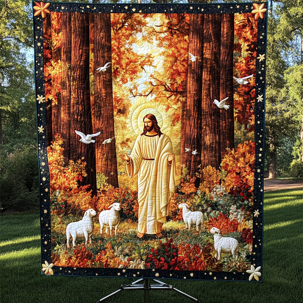 Faith In God Light Of Jesus Quilted Blanket Feel the Comfort of Home, Wherever You Go Faith In God Light Of Jesus Quilted Blanket Feel the Comfort of Home, Wherever You Go