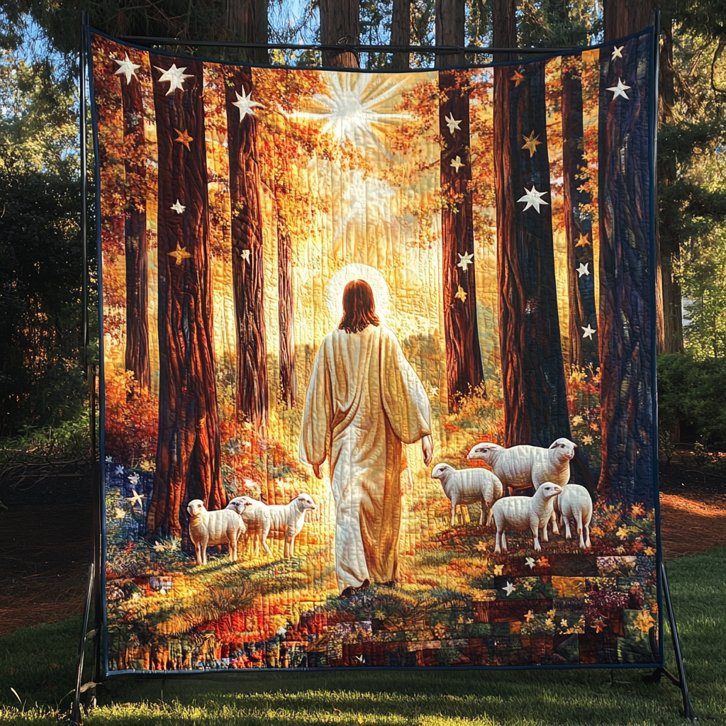 Faith In God Light Of Jesus Quilted Blanket Feel the Versatility of a Blanket That Adapts to You Faith In God Light Of Jesus Quilted Blanket Feel the Versatility of a Blanket That Adapts to You