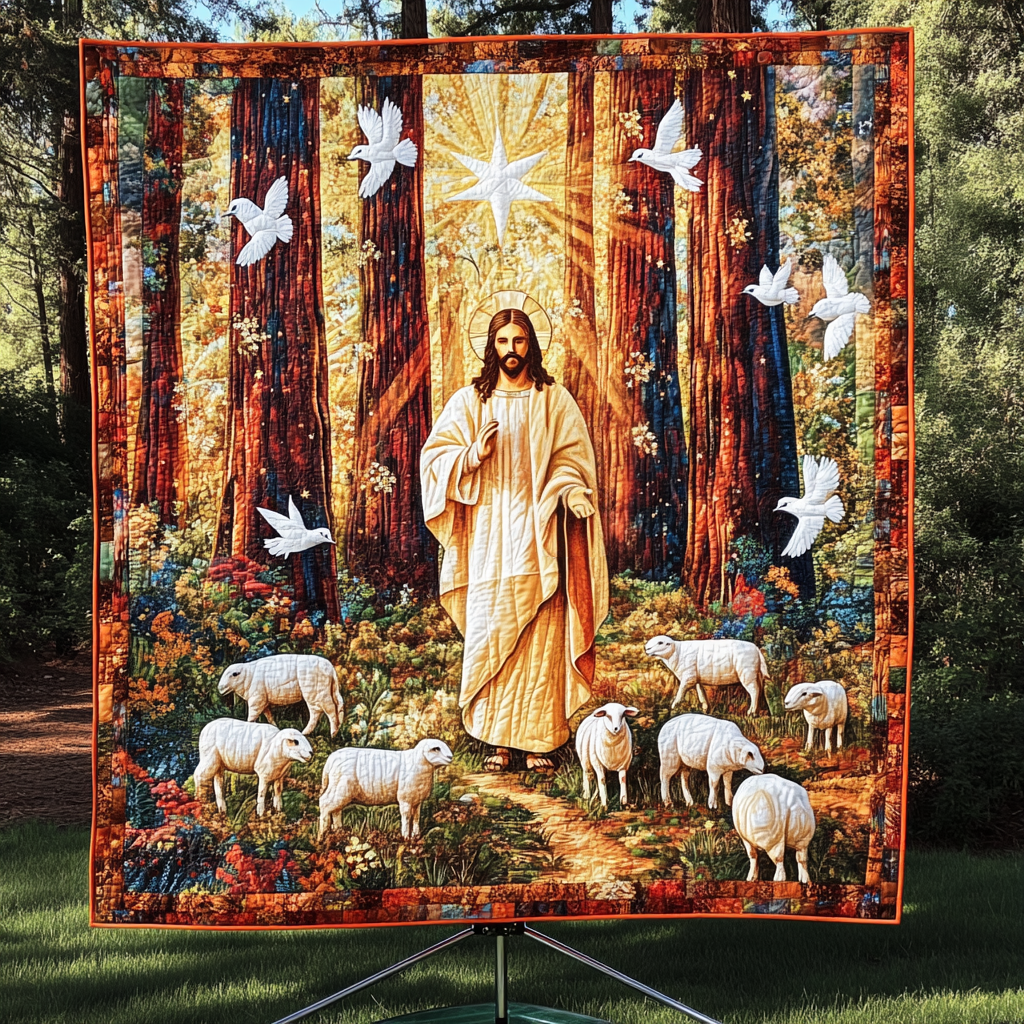 Faith In God Light Of Jesus Quilted Blanket Perfect for All Seasons: A Blanket You'll Always Need Faith In God Light Of Jesus Quilted Blanket Perfect for All Seasons: A Blanket You'll Always Need
