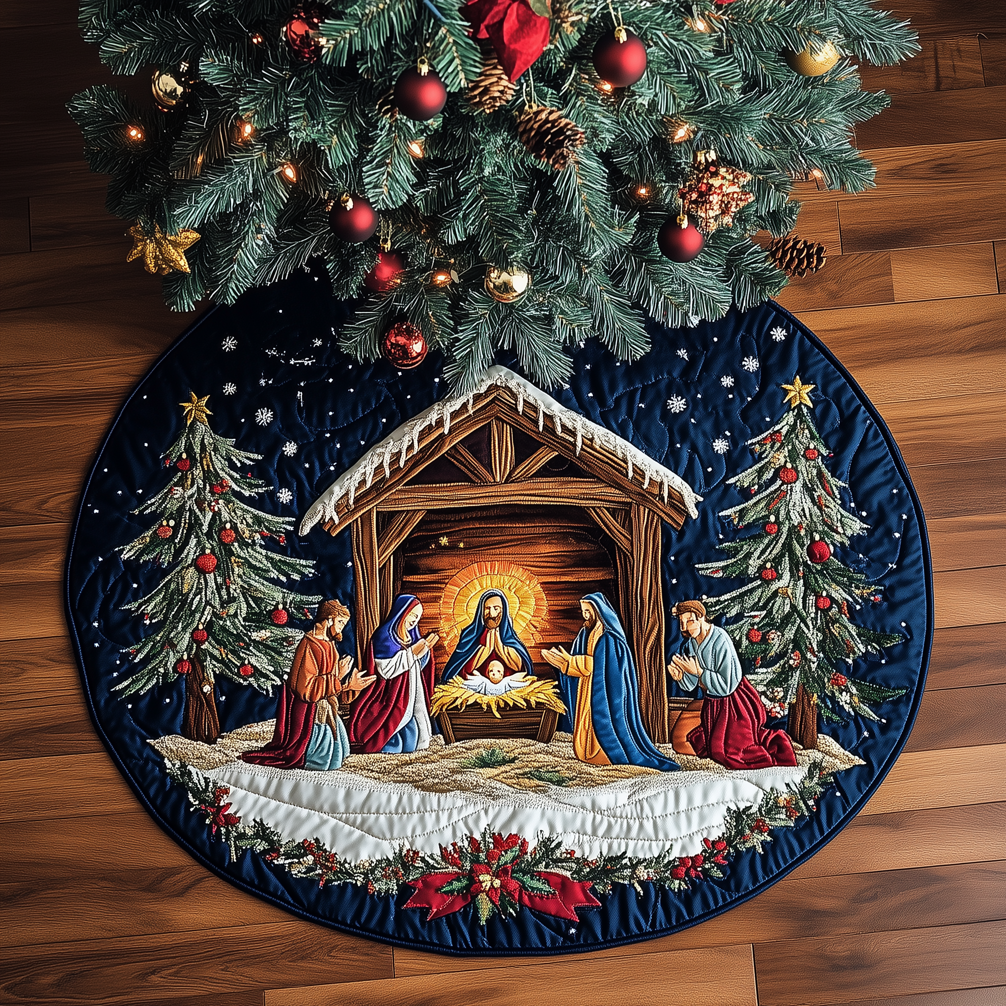 Faith&God Quilted Tree Skirt Feel the Holiday Spirit with a Safe and Chic Tree Skirt Faith&God Quilted Tree Skirt Feel the Holiday Spirit with a Safe and Chic Tree Skirt