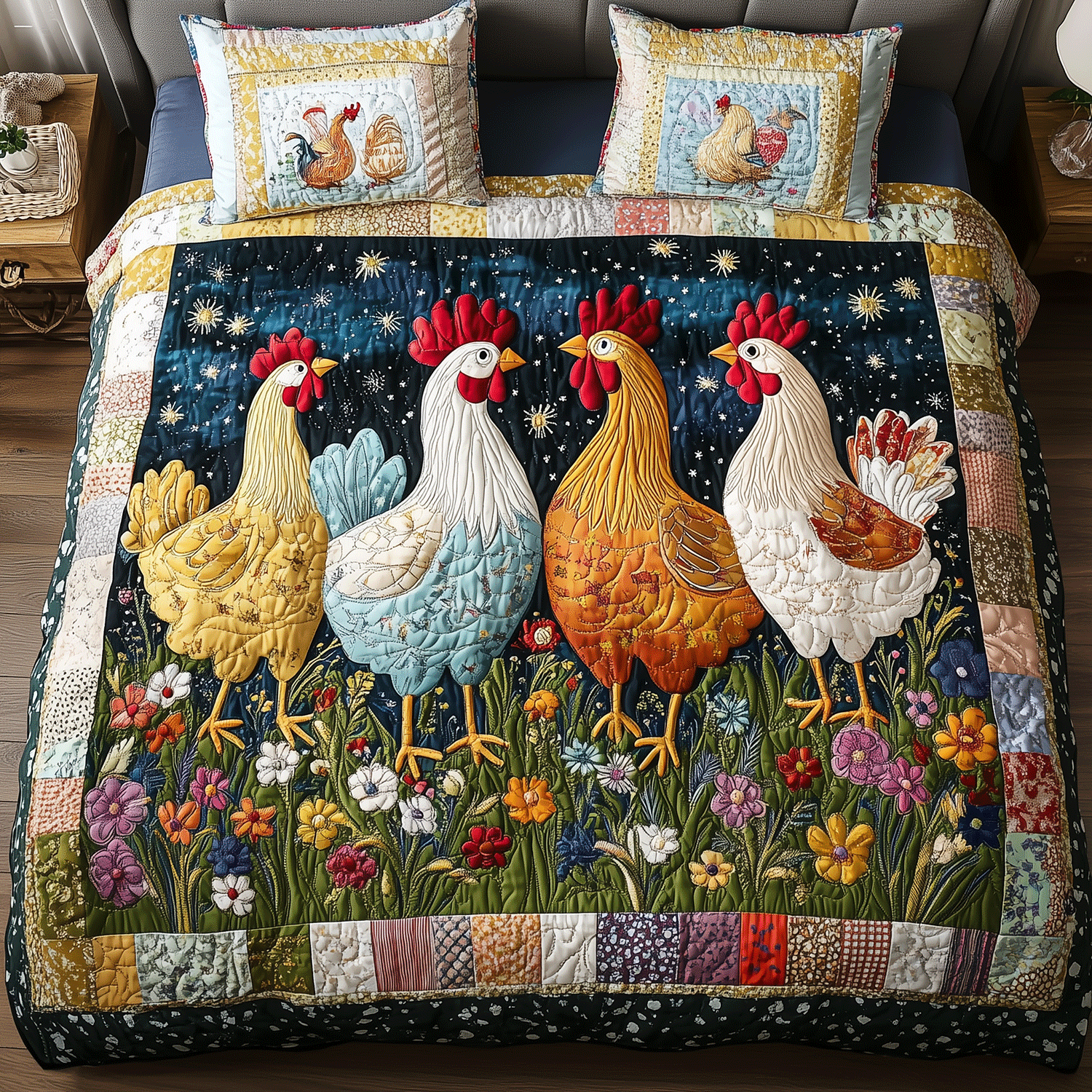 Farm Fresh Flowers Quilted Bedding Set Christmas Flower Gifts Farm Fresh Flowers Quilted Bedding Set Christmas Flower Gifts