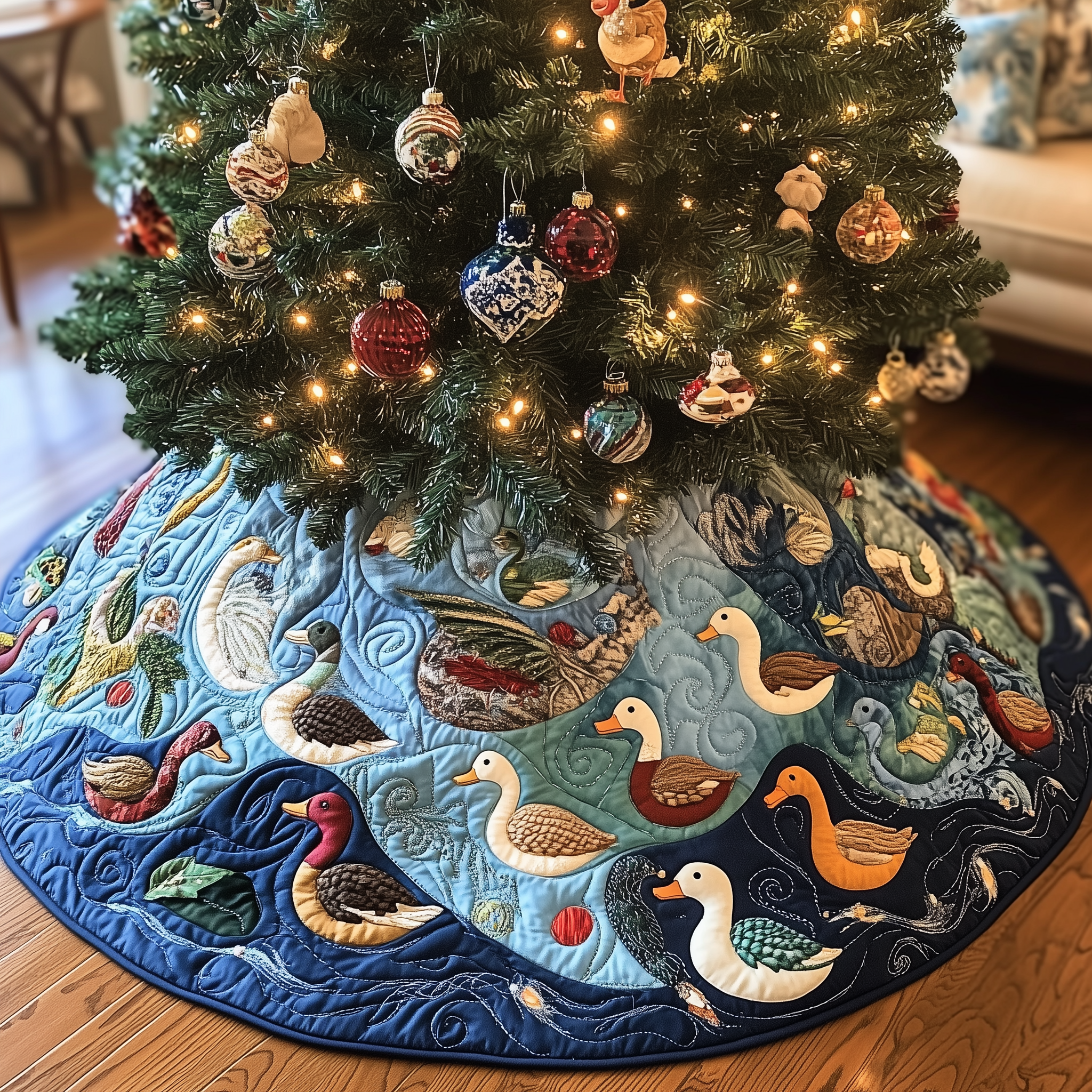 Farmhouse Duck Quilted Tree Skirt Style Meets Comfort in the Perfect Christmas Tree Skirt Farmhouse Duck Quilted Tree Skirt Style Meets Comfort in the Perfect Christmas Tree Skirt