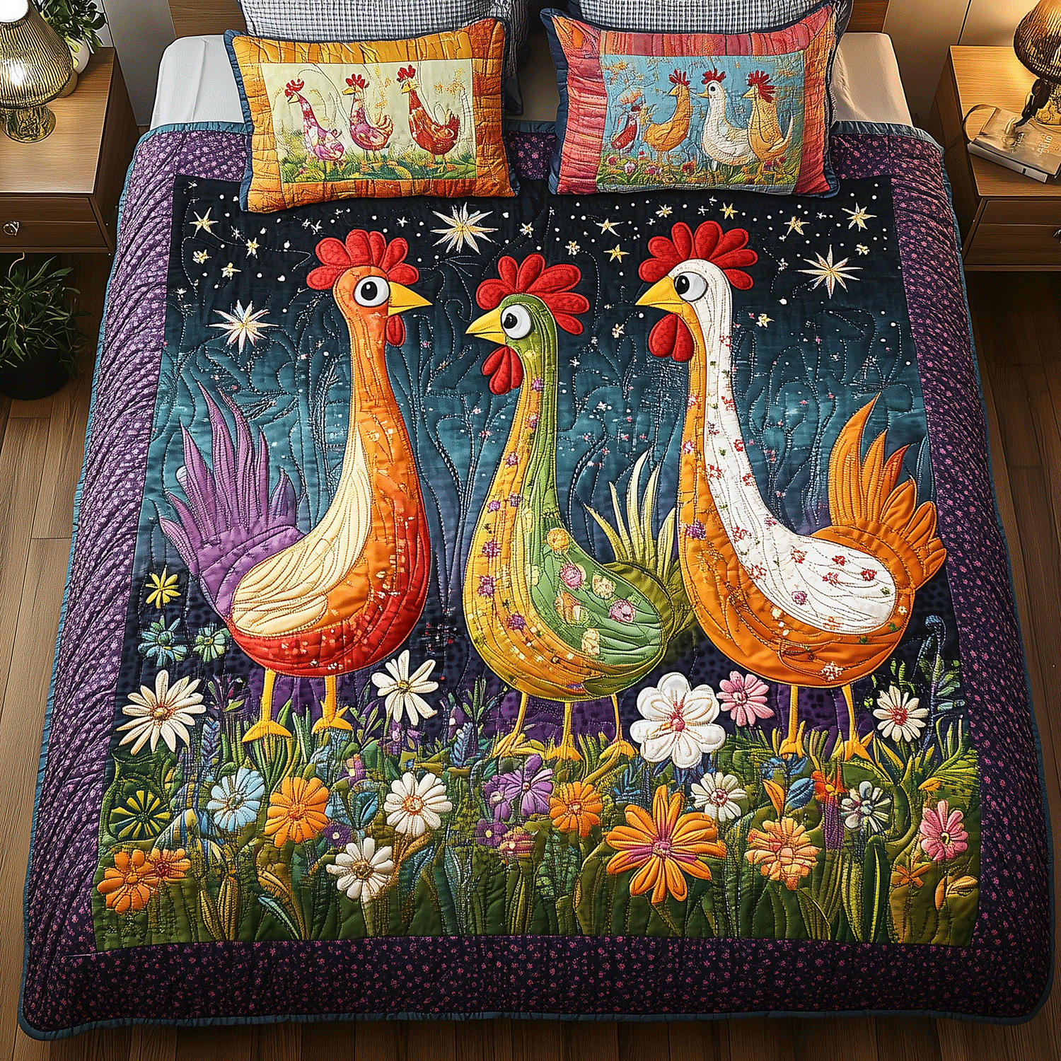 Farmyard Blossom Quilted Bedding Set Cardinal Christmas Gift Ideas Farmyard Blossom Quilted Bedding Set Cardinal Christmas Gift Ideas