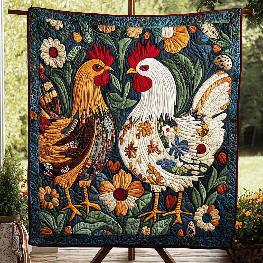 Farmyard Favorites Quilted Blanket Gift Ideas For Chicken Owners Farmyard Favorites Quilted Blanket Gift Ideas For Chicken Owners