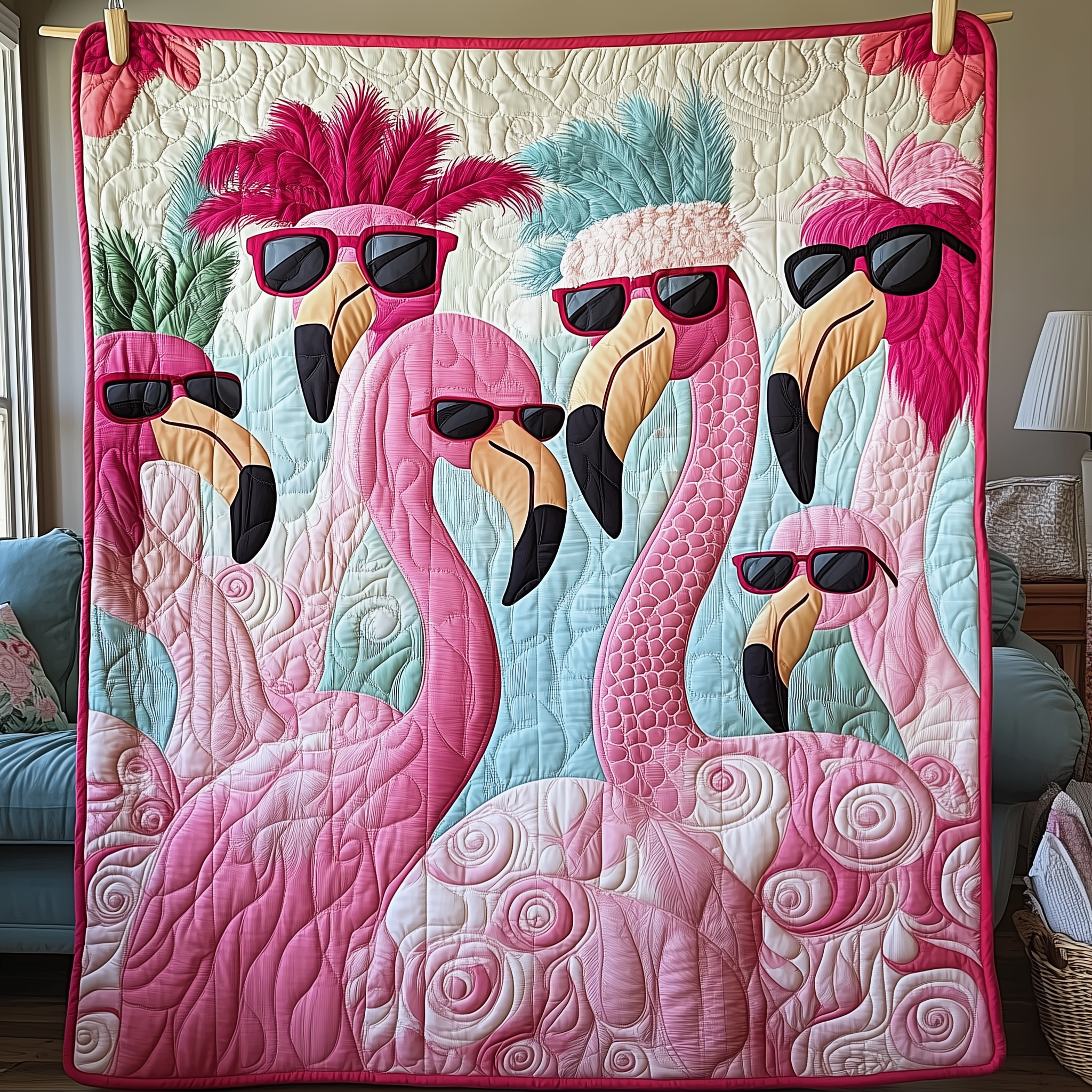 Fashionable Flamingo Ladies Quilted Blanket Sofa Throw Blanket Items Flamingo Gifts For Her Fashionable Flamingo Ladies Quilted Blanket Sofa Throw Blanket Items Flamingo Gifts For Her