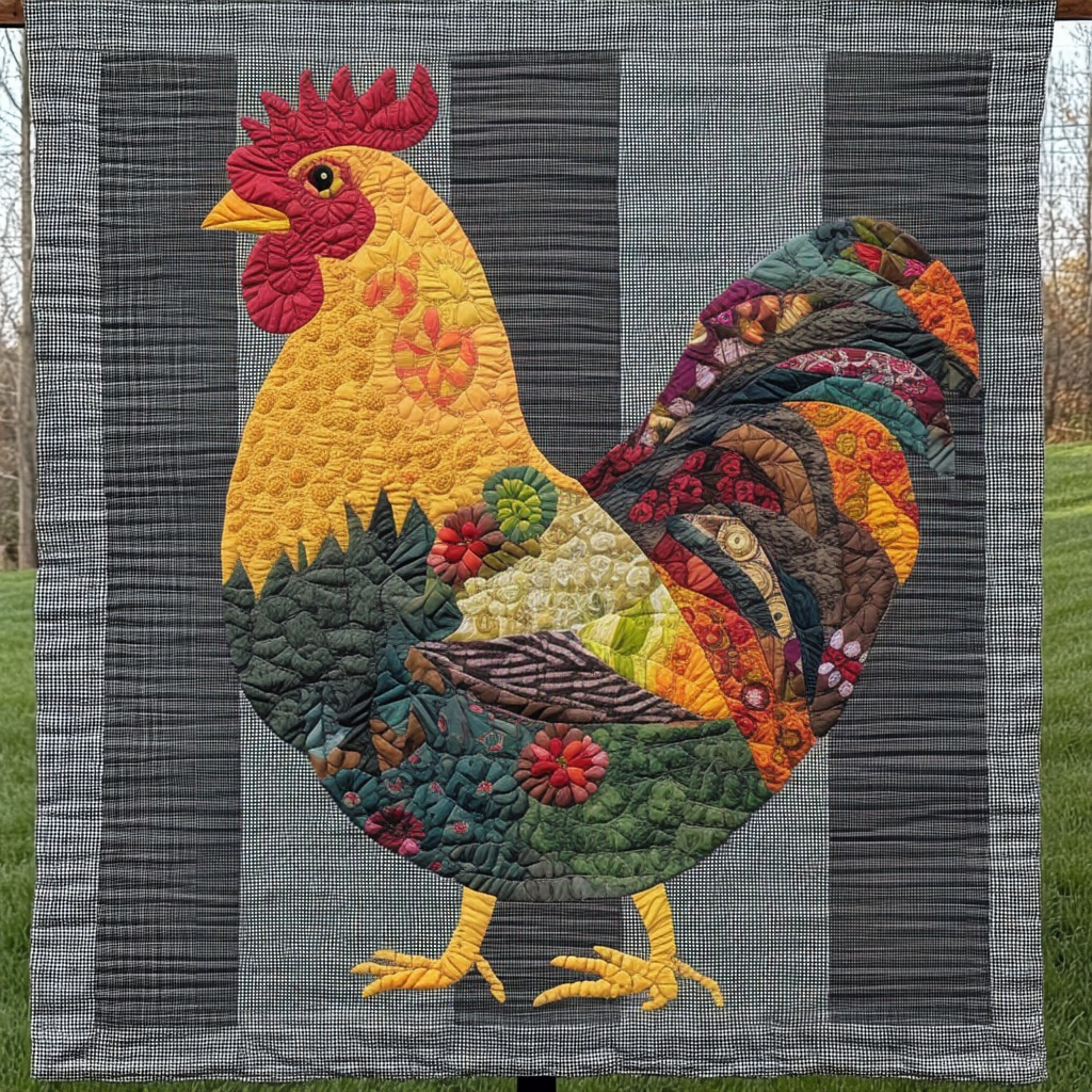 Feathered Friends Quilted Blanket Gifts For Chicken Owners Feathered Friends Quilted Blanket Gifts For Chicken Owners