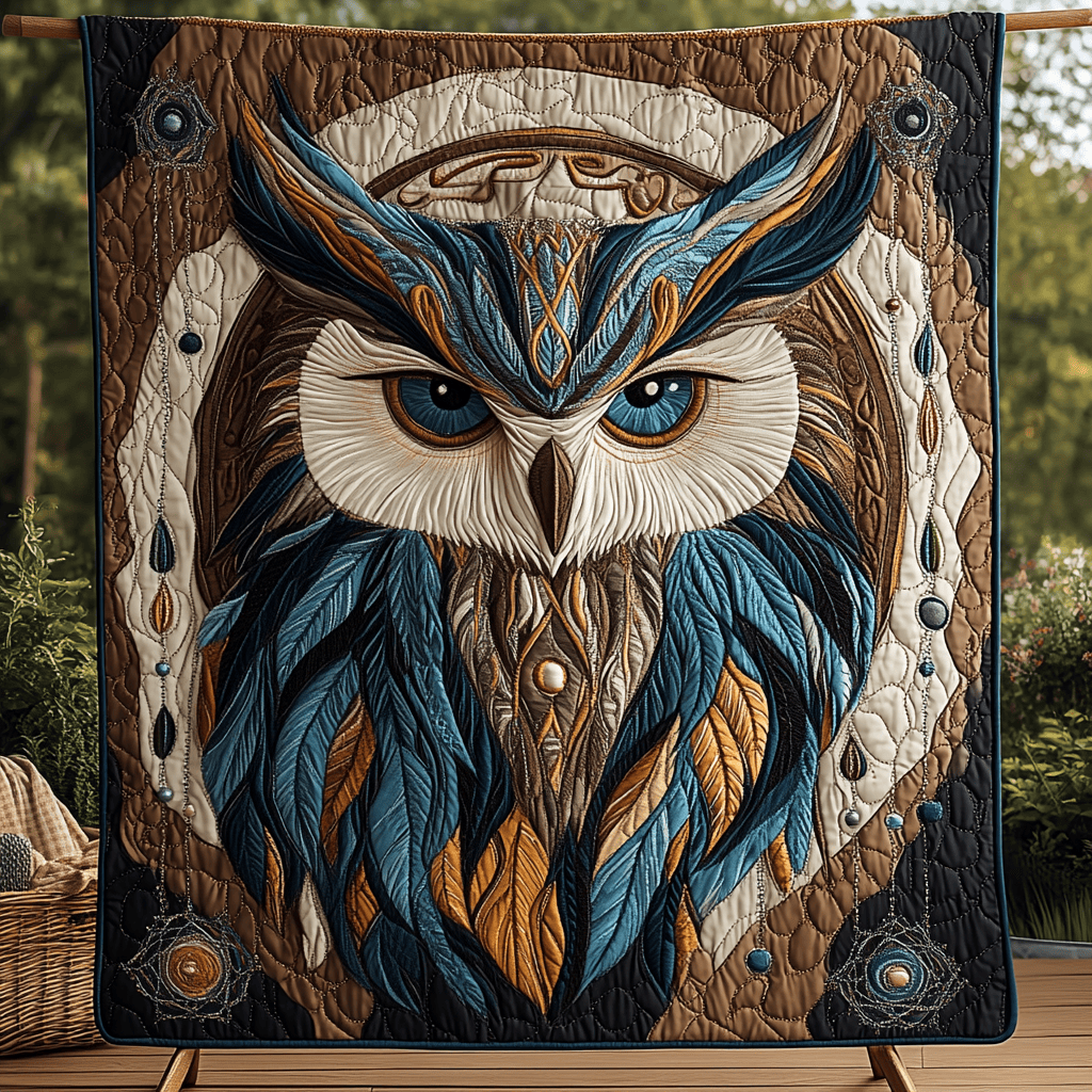 Feathered Mystic Quilted Blanket Owl Present Ideas Feathered Mystic Quilted Blanket Owl Present Ideas