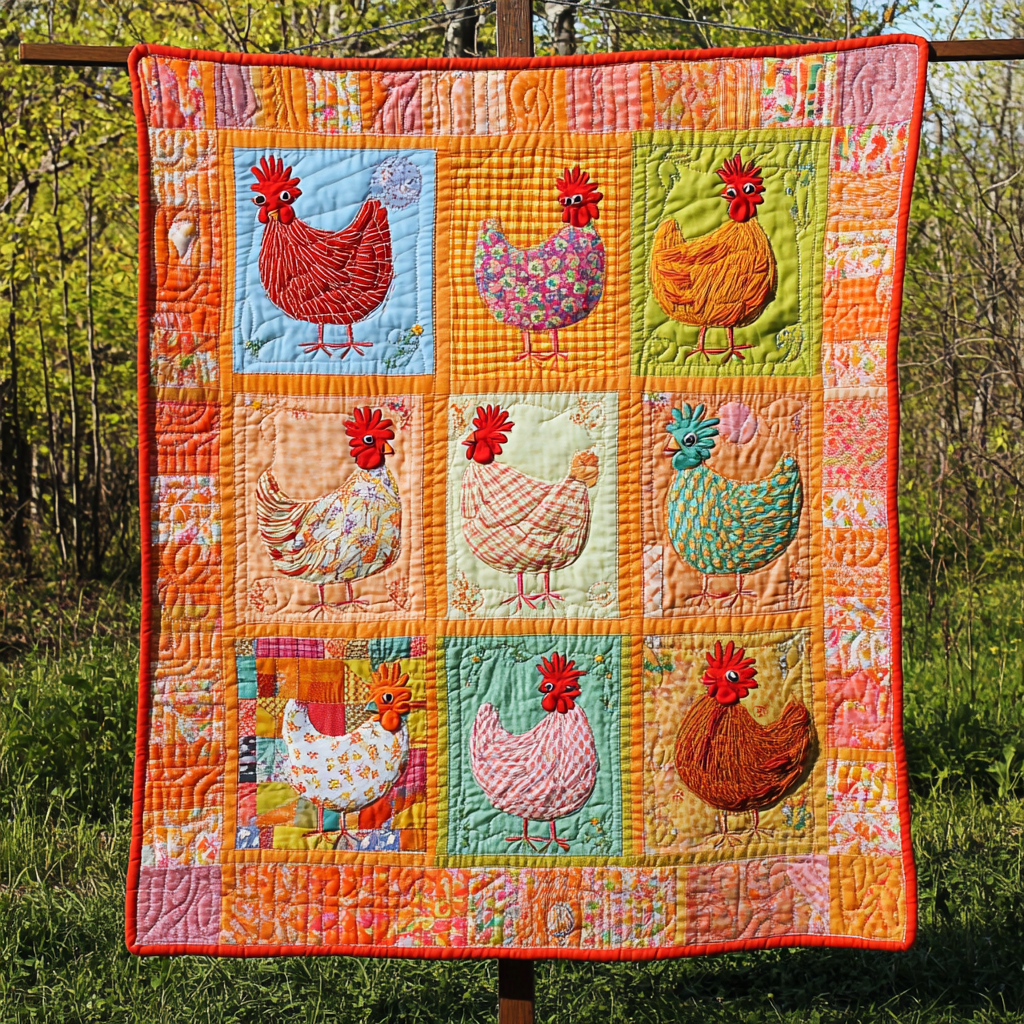Feathers And Sunshine Quilted Blanket Chicken Christmas Gifts Feathers And Sunshine Quilted Blanket Chicken Christmas Gifts